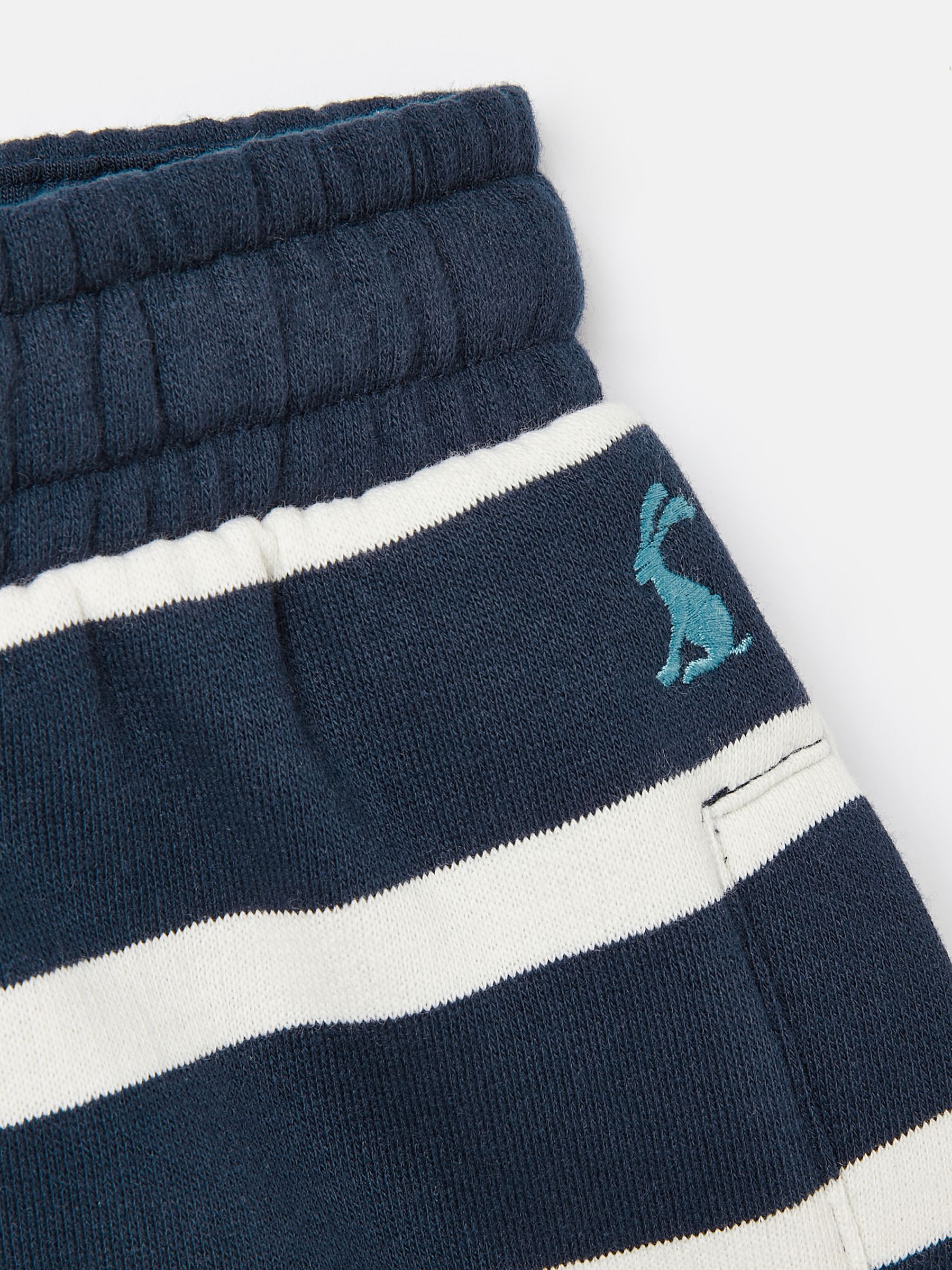 Boys' Barton Navy & White Striped Jersey Shorts - Image 4 of 6