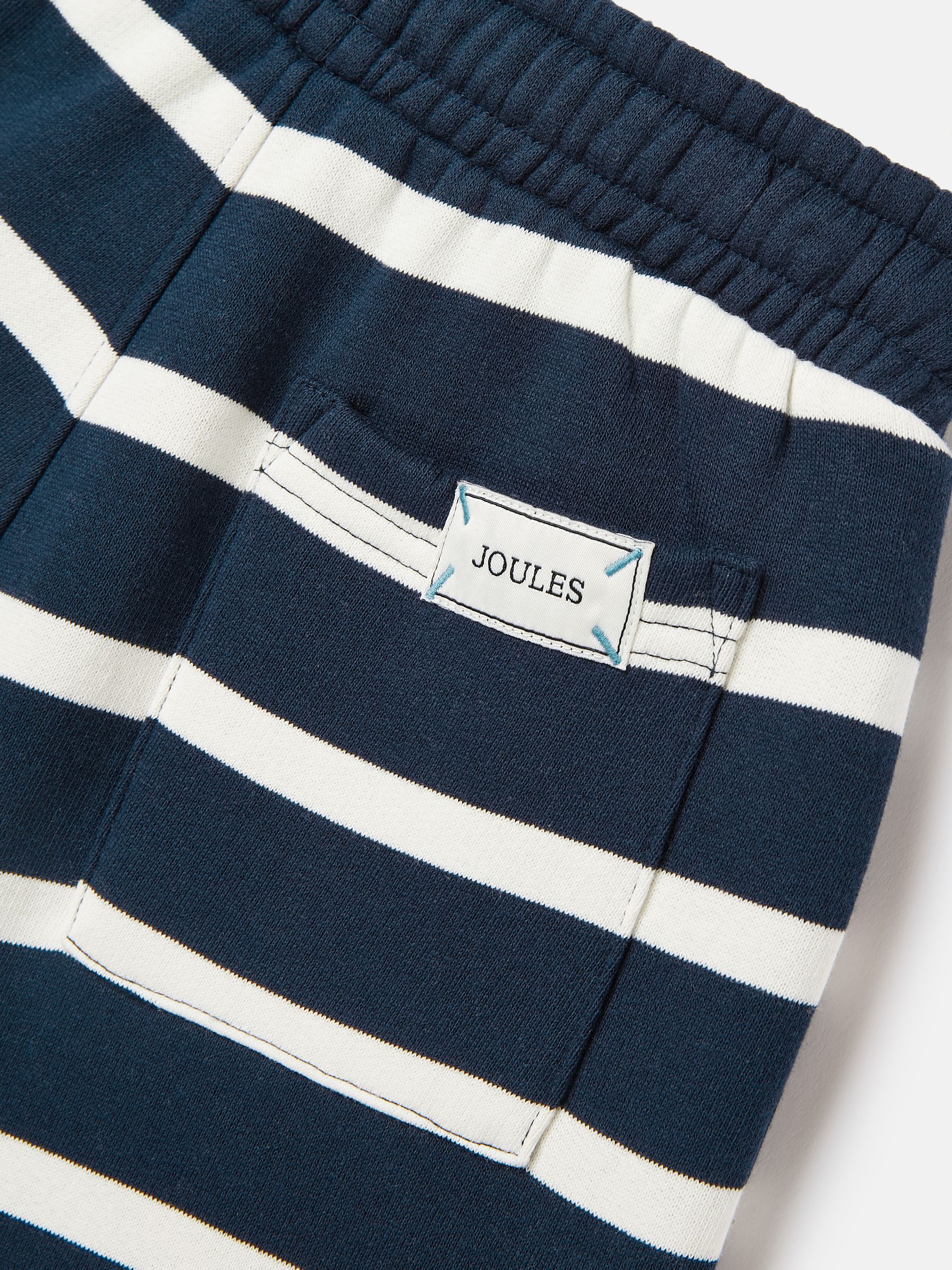Boys' Barton Navy & White Striped Jersey Shorts - Image 6 of 6