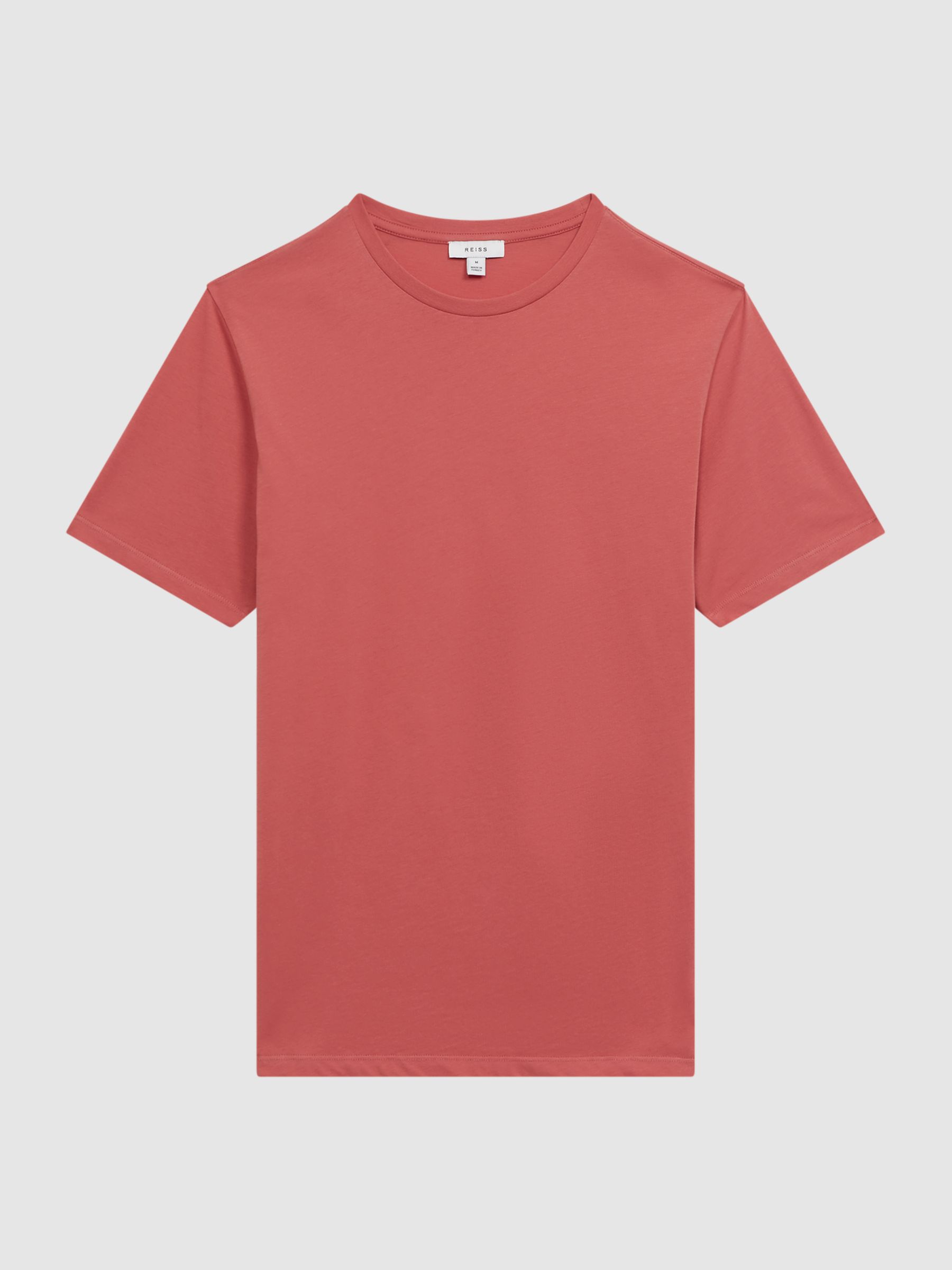 Crew Neck T-Shirt in Coral - Image 2 of 5