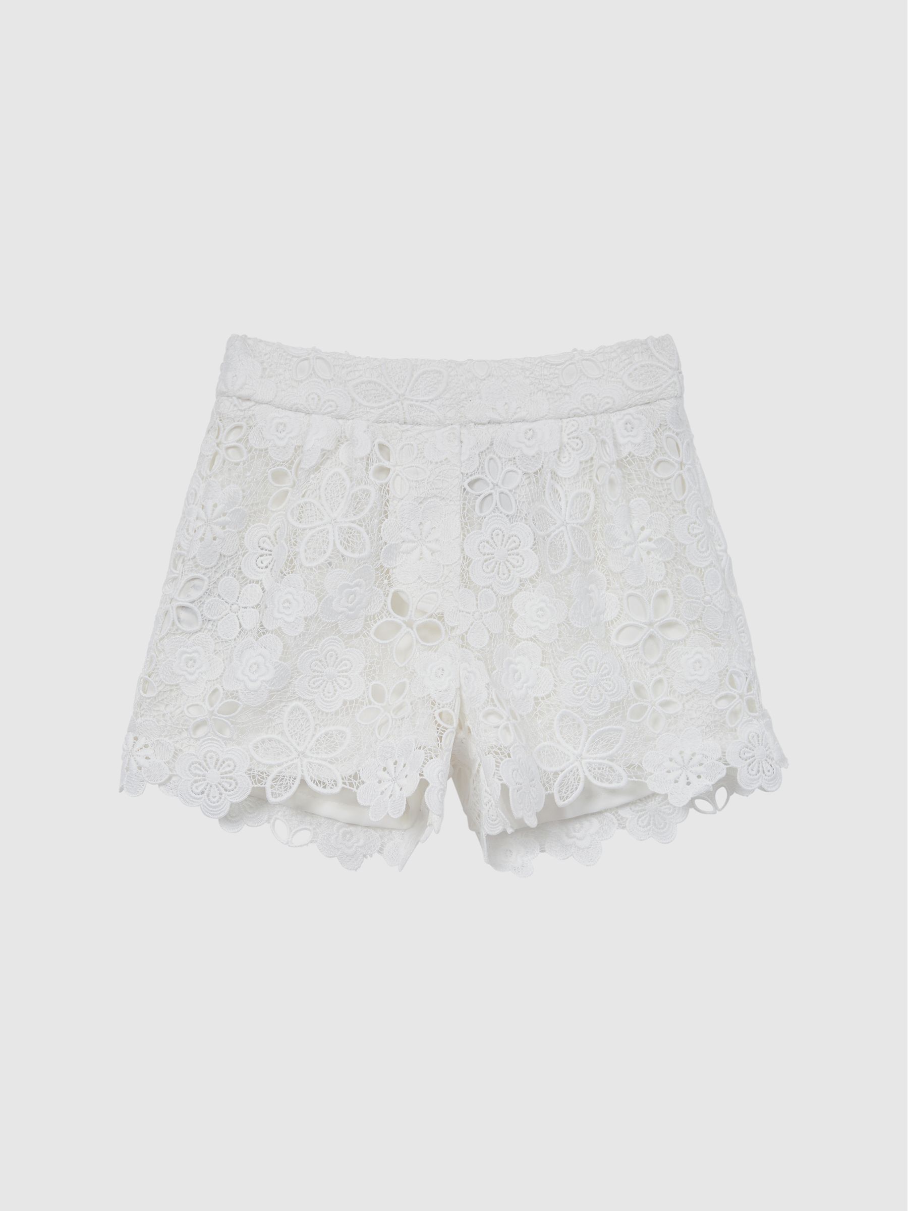 9-12 yrs Lace Shorts in Ivory - Image 2 of 6
