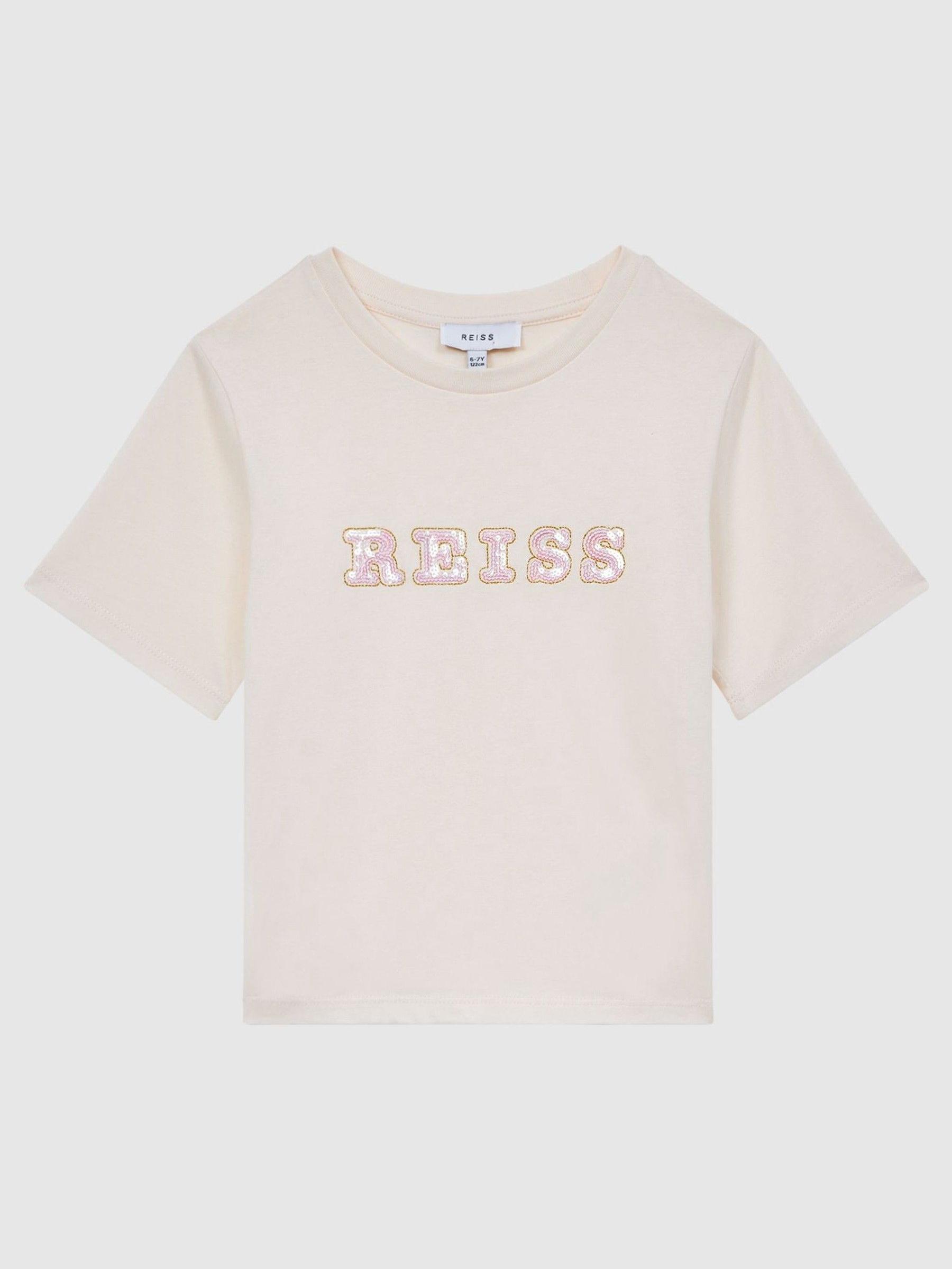 Junior Sequin T-Shirt in Pale Pink - Image 2 of 6
