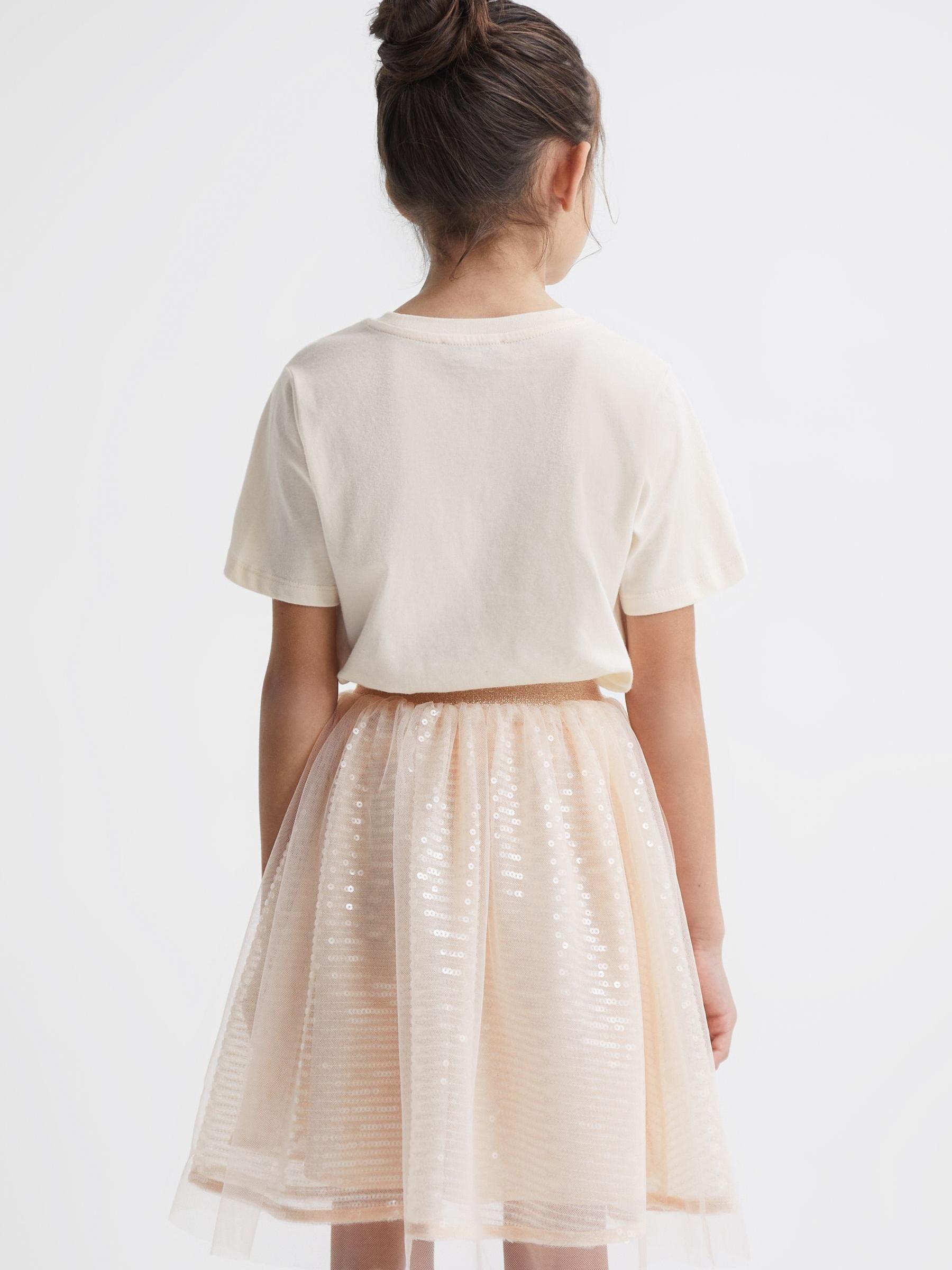 Junior Sequin T-Shirt in Pale Pink - Image 5 of 6