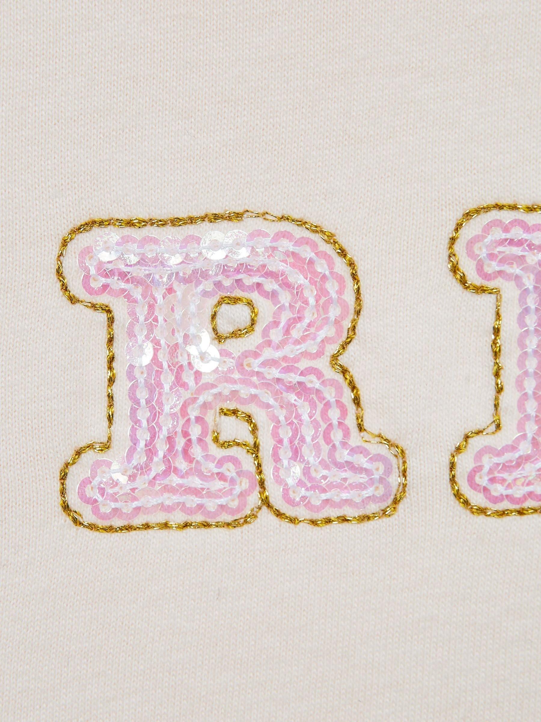 Junior Sequin T-Shirt in Pale Pink - Image 6 of 6
