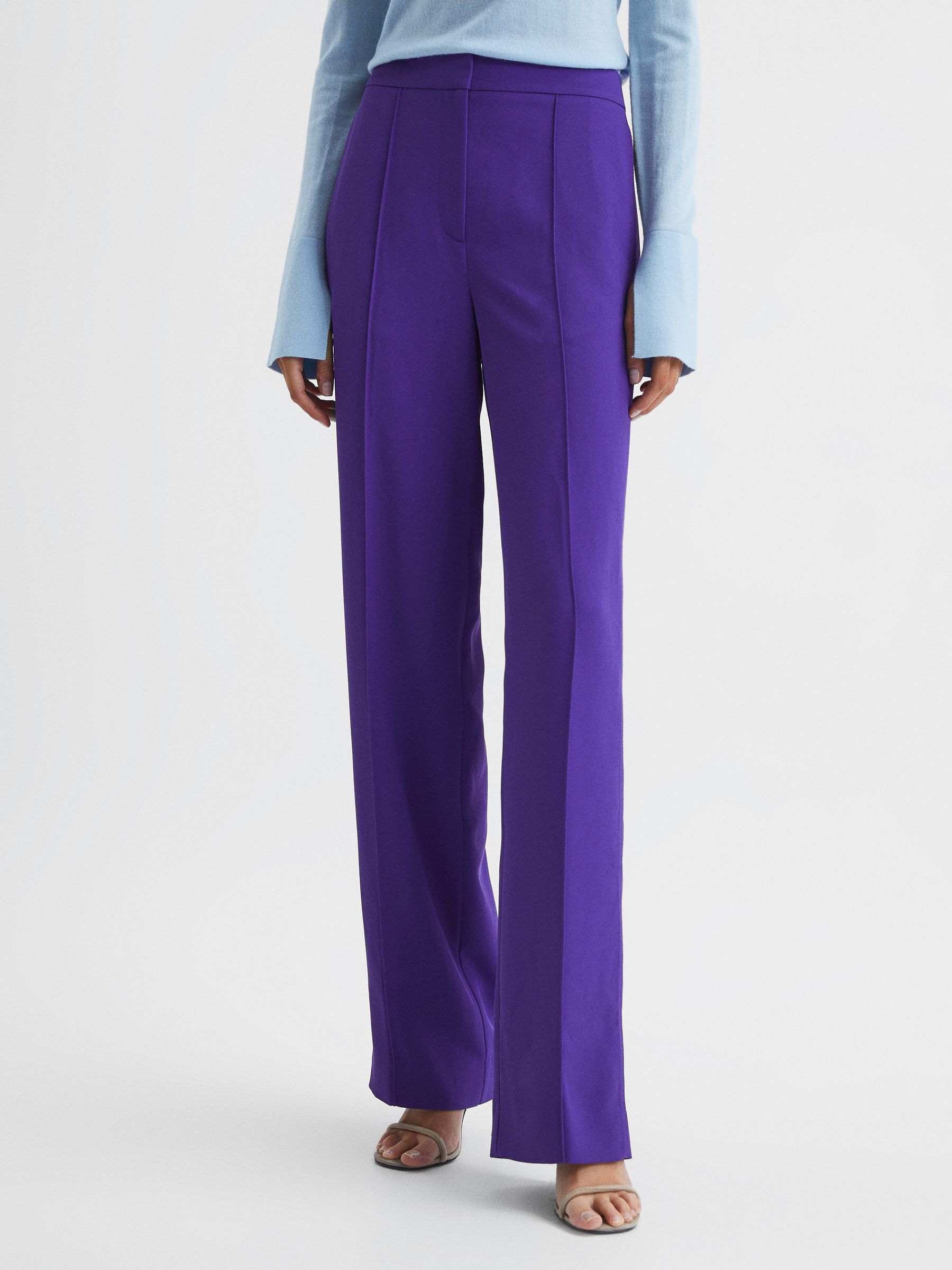 Petite Pull On Trousers in Purple - Image 3 of 6