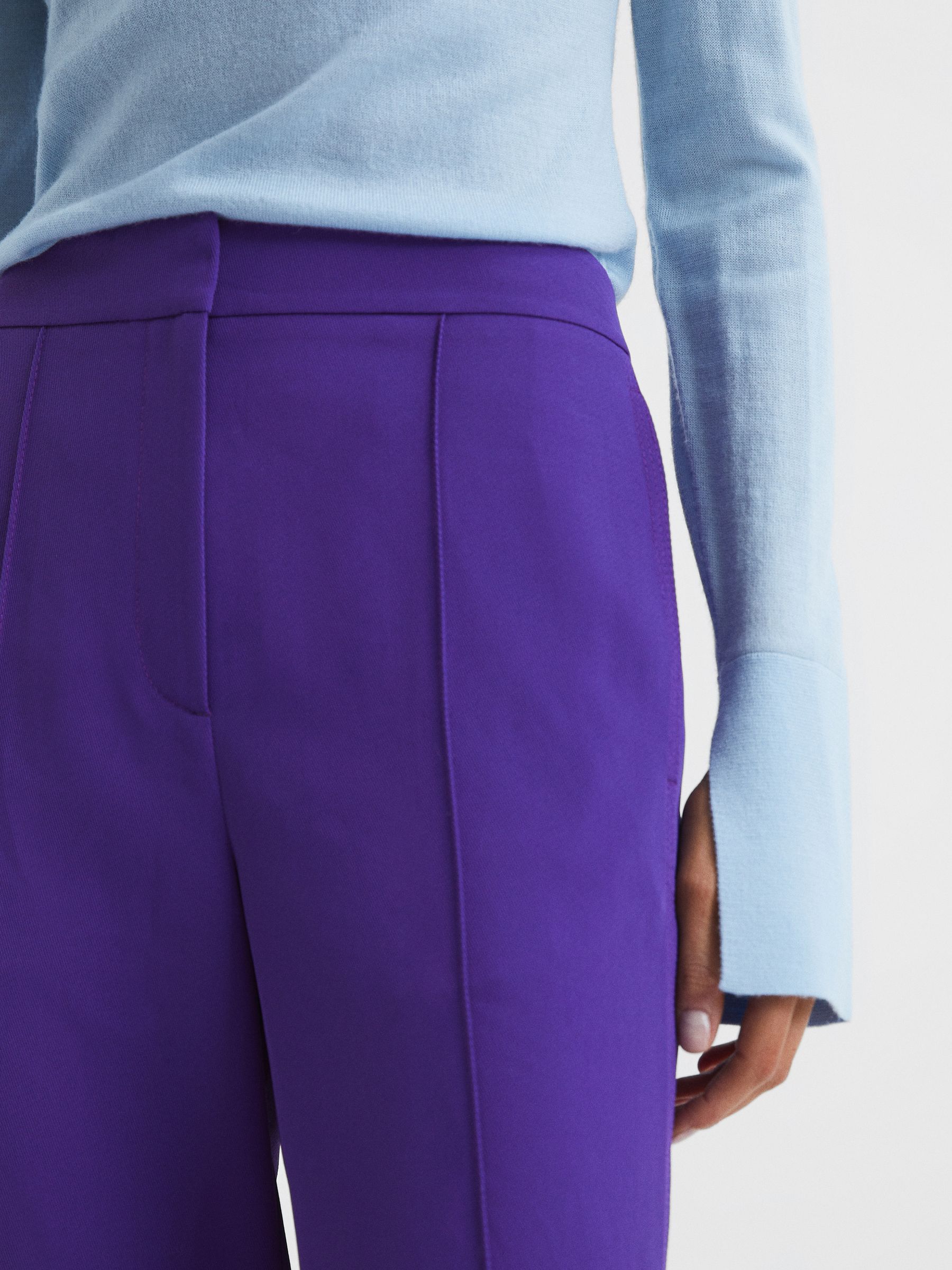 Petite Pull On Trousers in Purple - Image 4 of 6