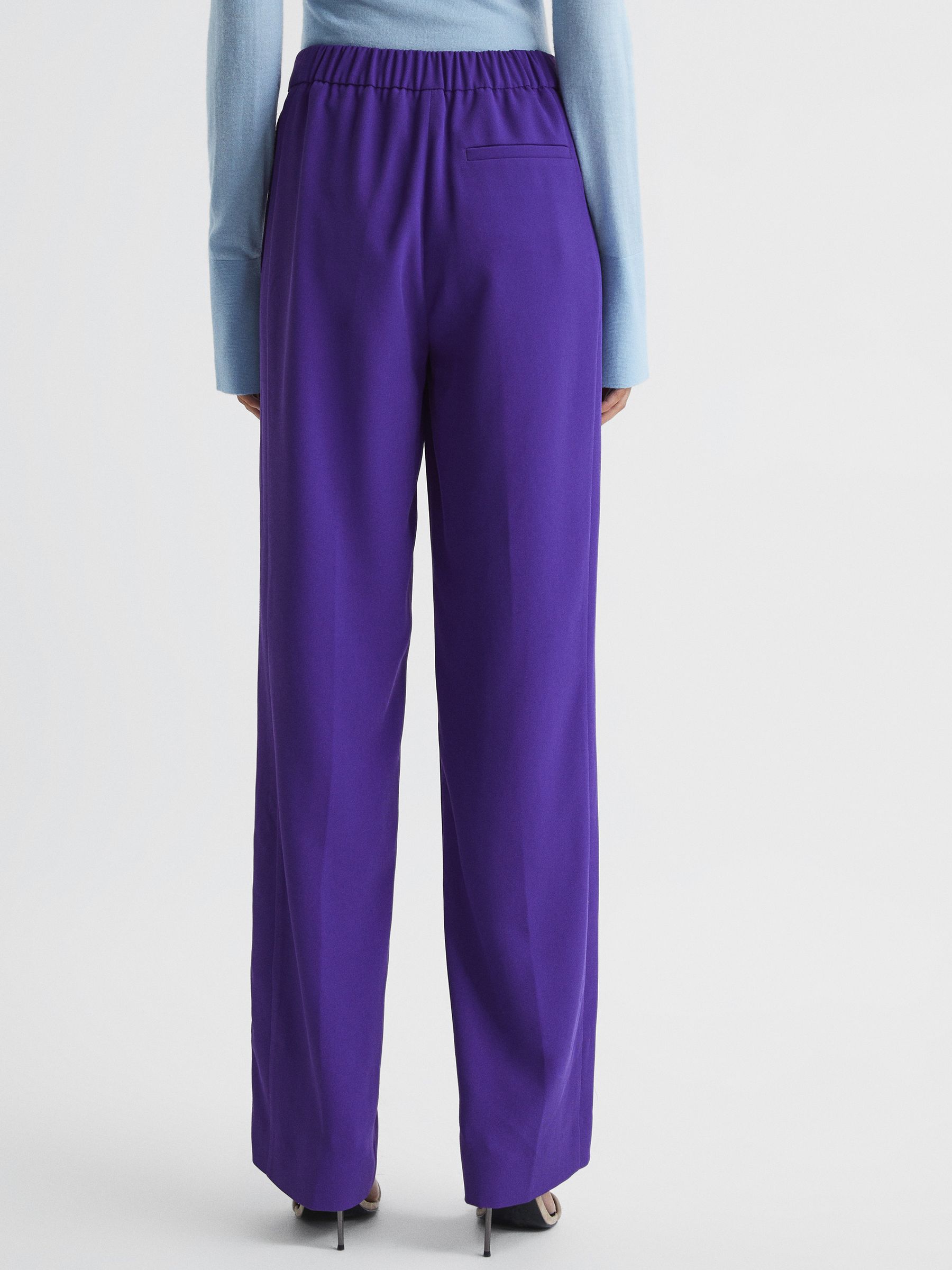 Petite Pull On Trousers in Purple - Image 5 of 6