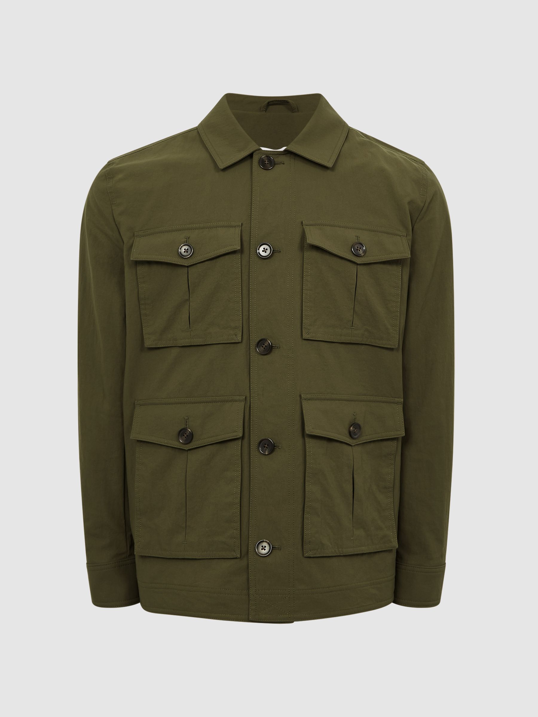 Four Pocket Field Jacket in Khaki - Image 2 of 7