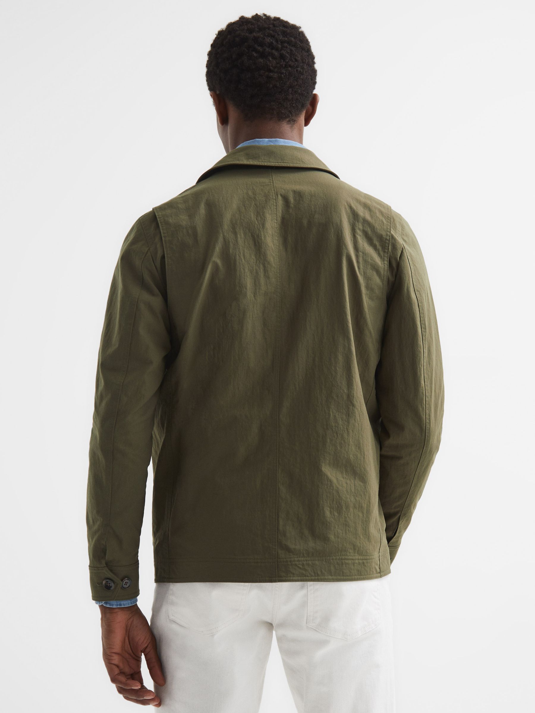 Four Pocket Field Jacket in Khaki - Image 5 of 7