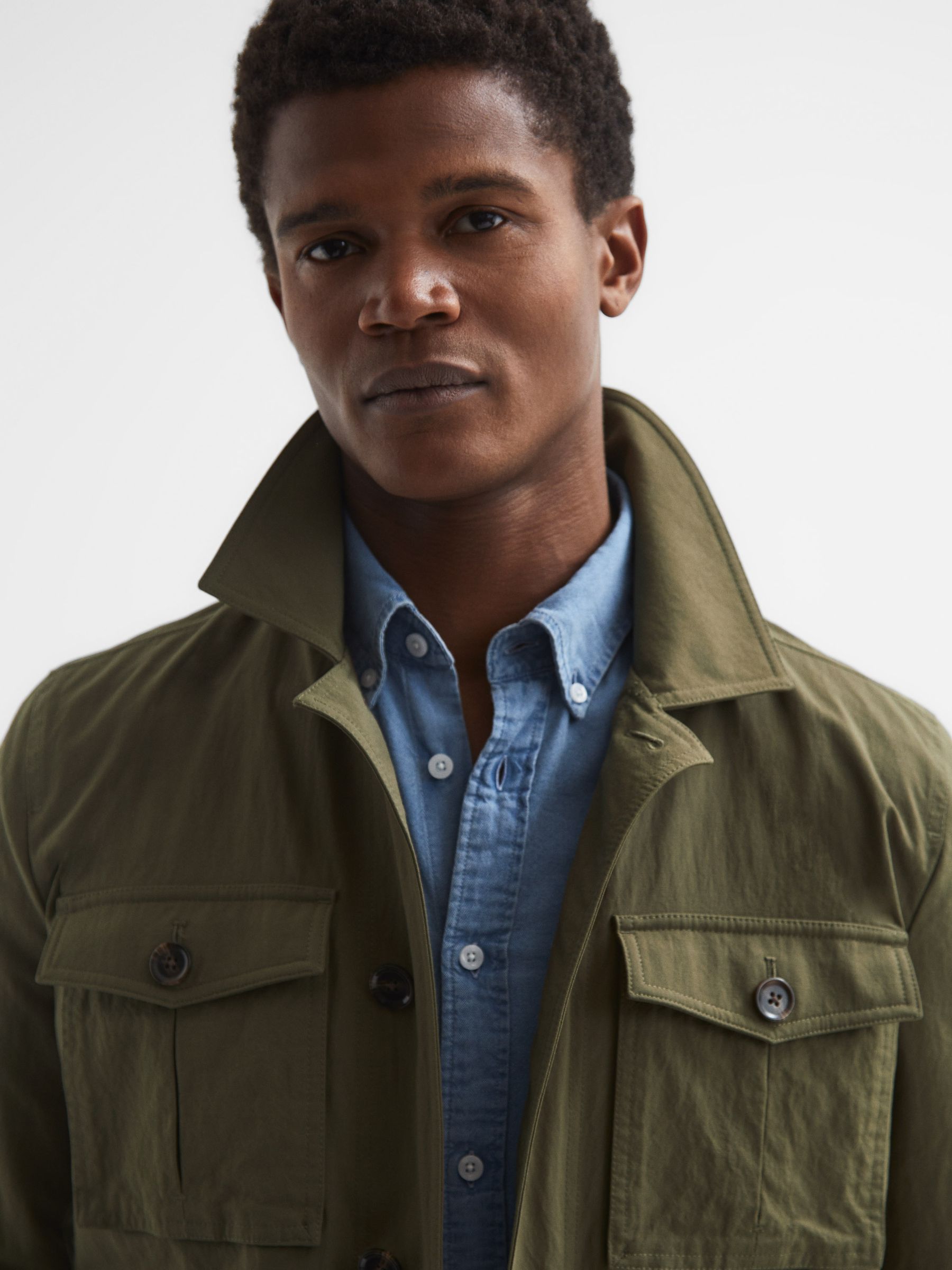 Four Pocket Field Jacket in Khaki - Image 7 of 7