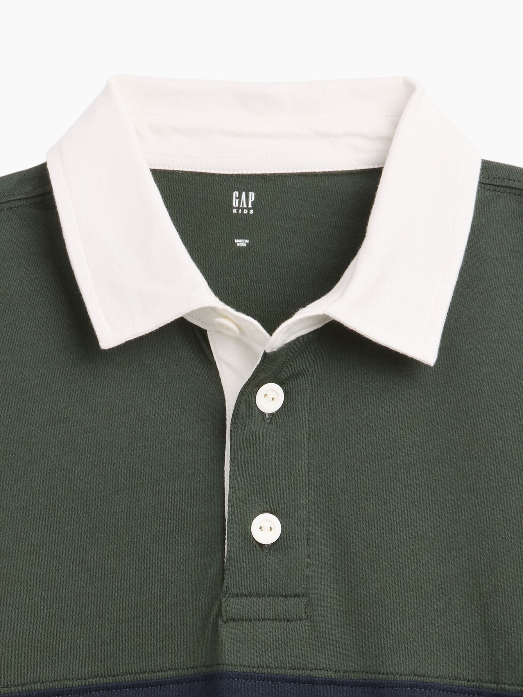 Green Long Sleeve Rugby Polo Shirt - Image 3 of 3 Green Long Sleeve Rugby Polo Shirt - Image 3 of 3