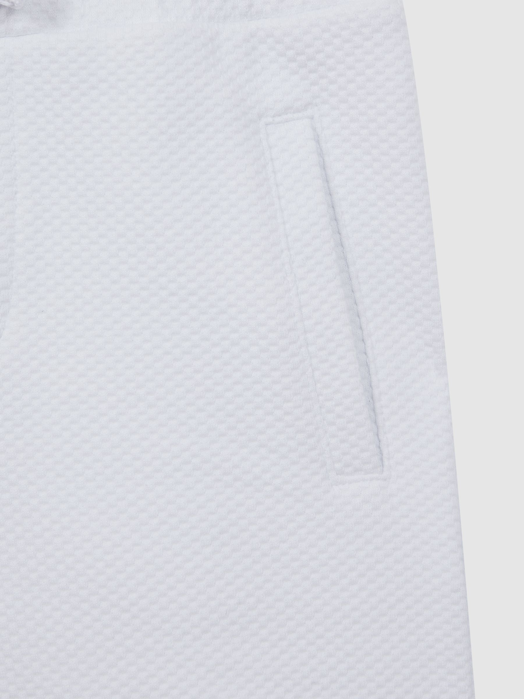 3-9 yrs Slim Fit Textured Drawstring Shorts in White - Image 6 of 6