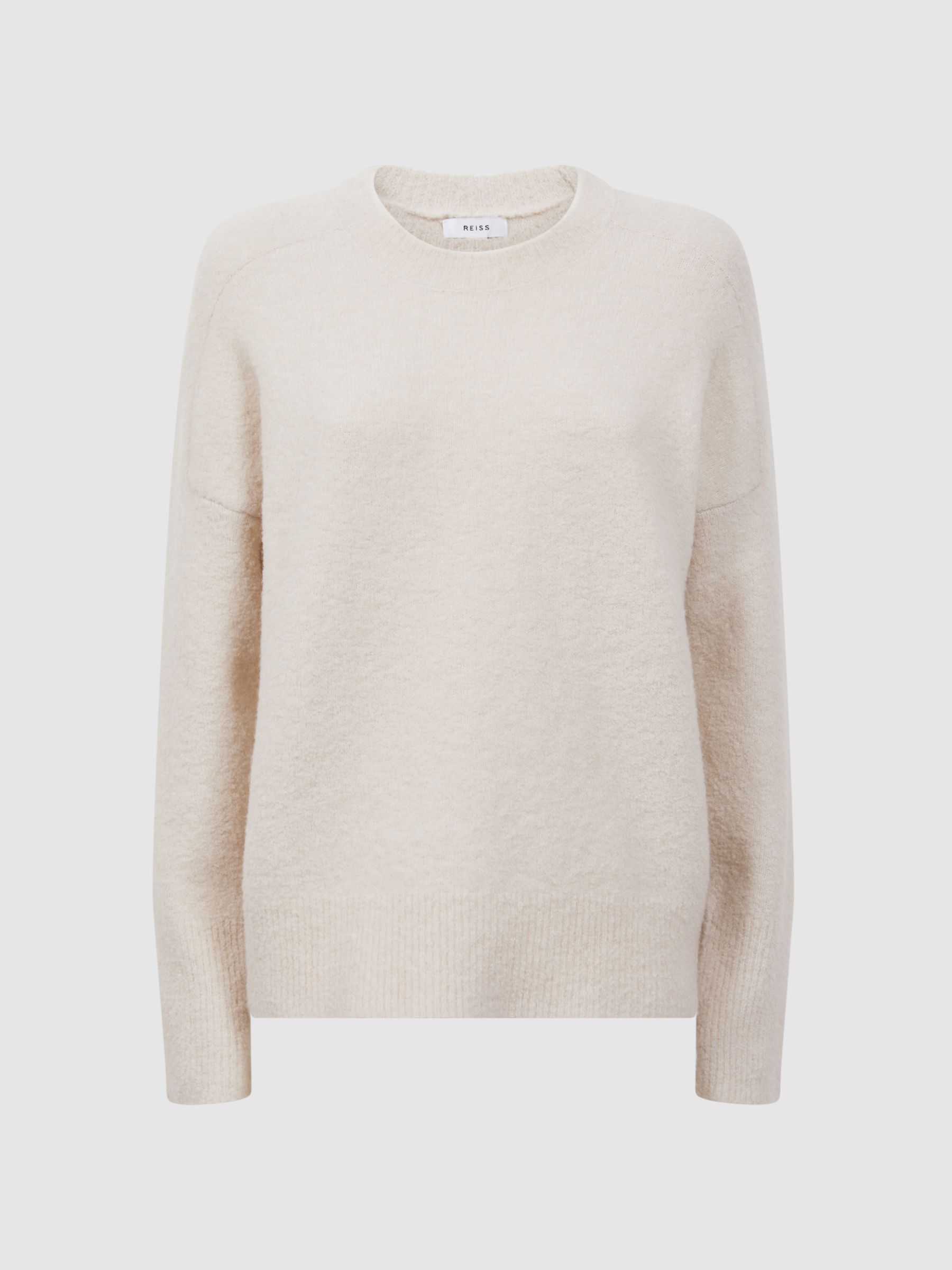Wool Crew Neck Jumper in Neutral - Image 5 of 5
