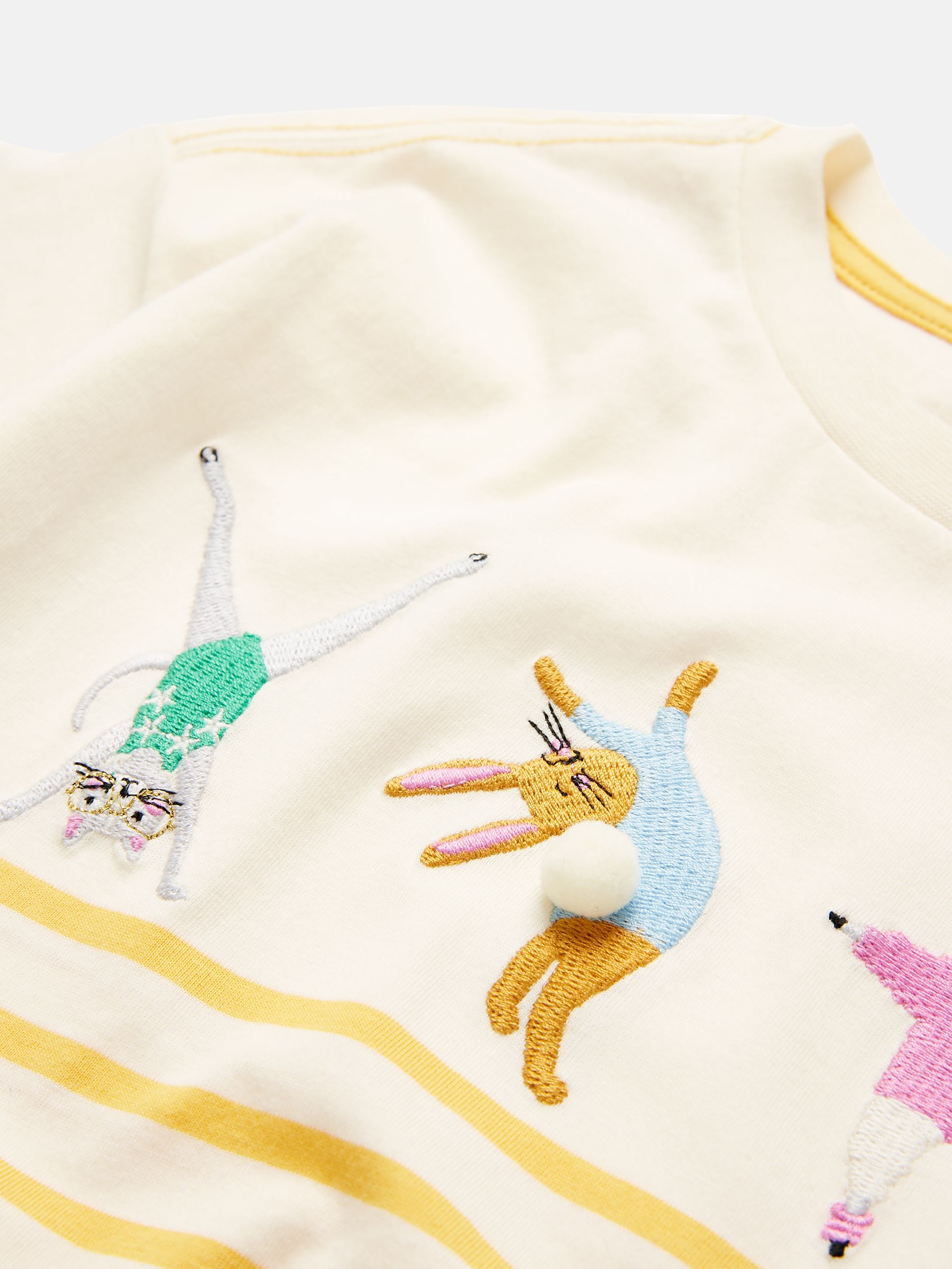 Girls' Astra Yellow Striped Short Sleeve Artwork T-Shirt - Image 4 of 6