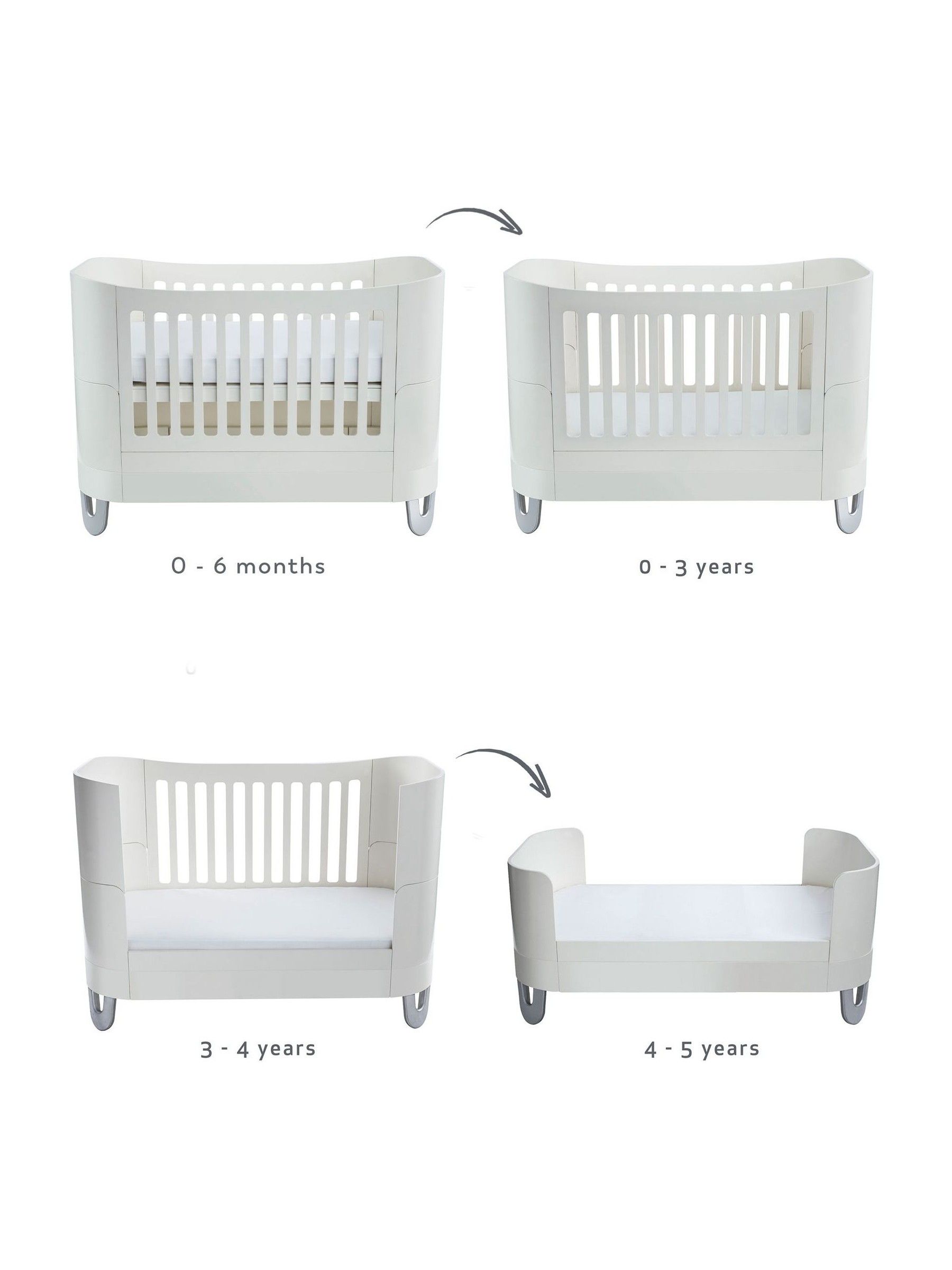 Gaia Baby White Gaia Serena Cot Bed - Image 2 of 7
