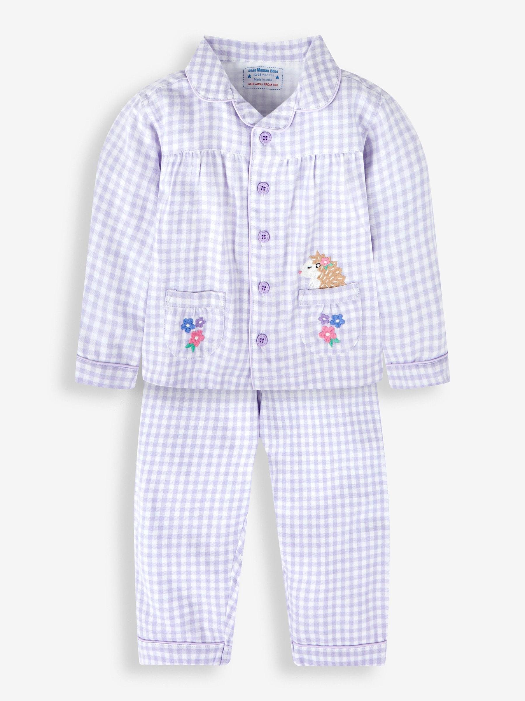 Lilac Hedgehog Check Pyjamas - Image 1 of 6