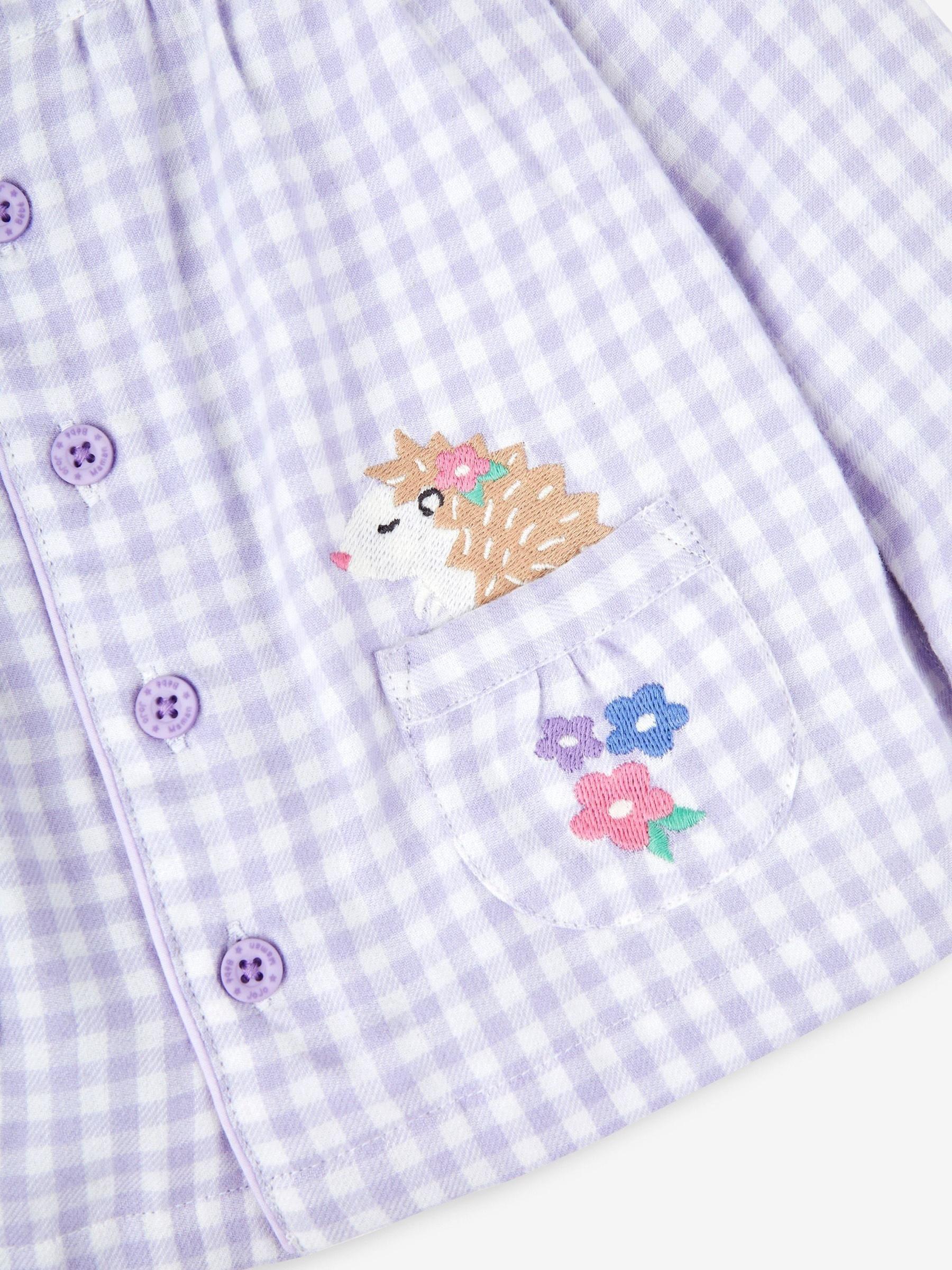 Lilac Hedgehog Check Pyjamas - Image 5 of 6