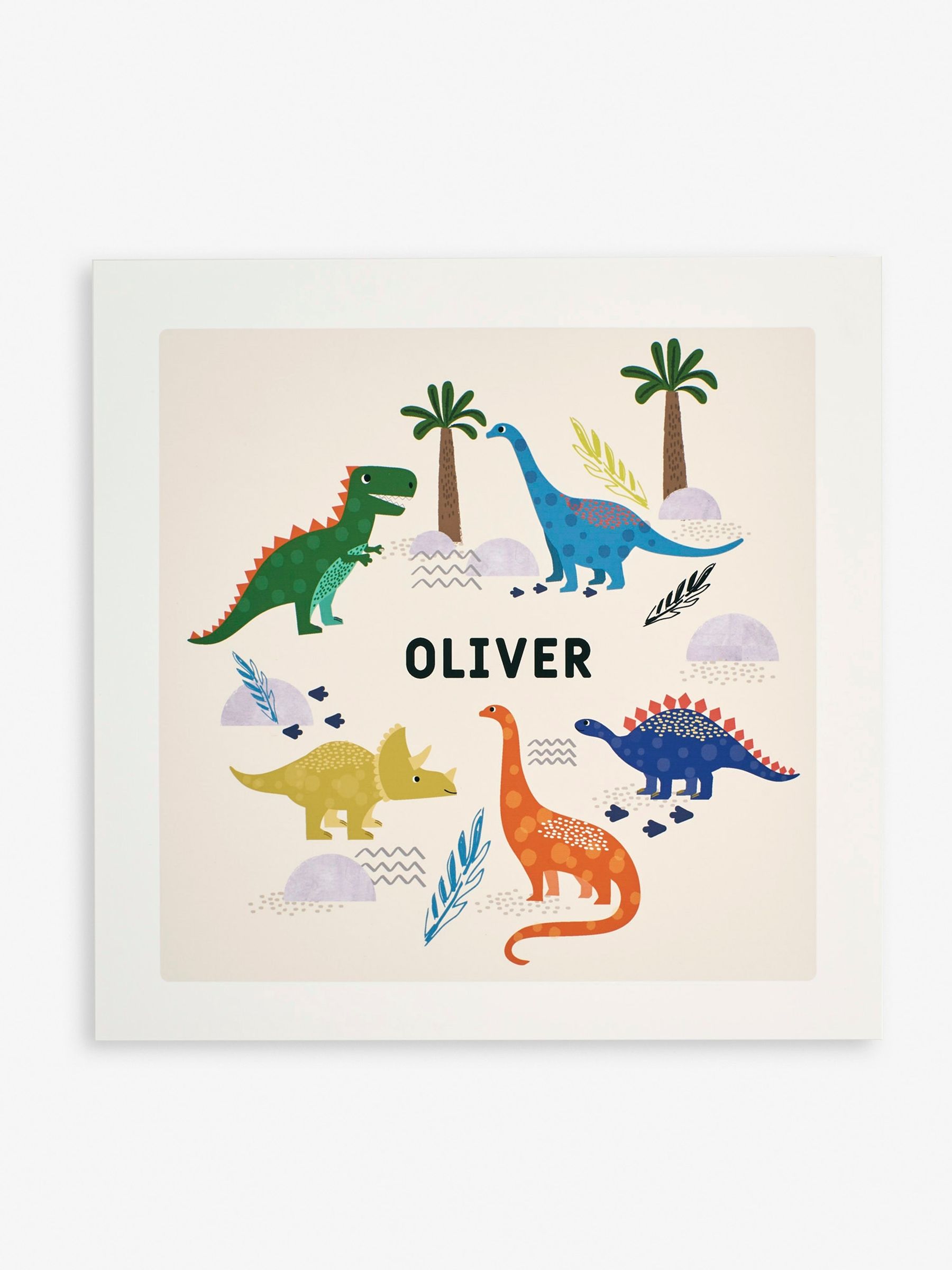 Multi Personalised Bright Dinosaur Print - Image 1 of 1