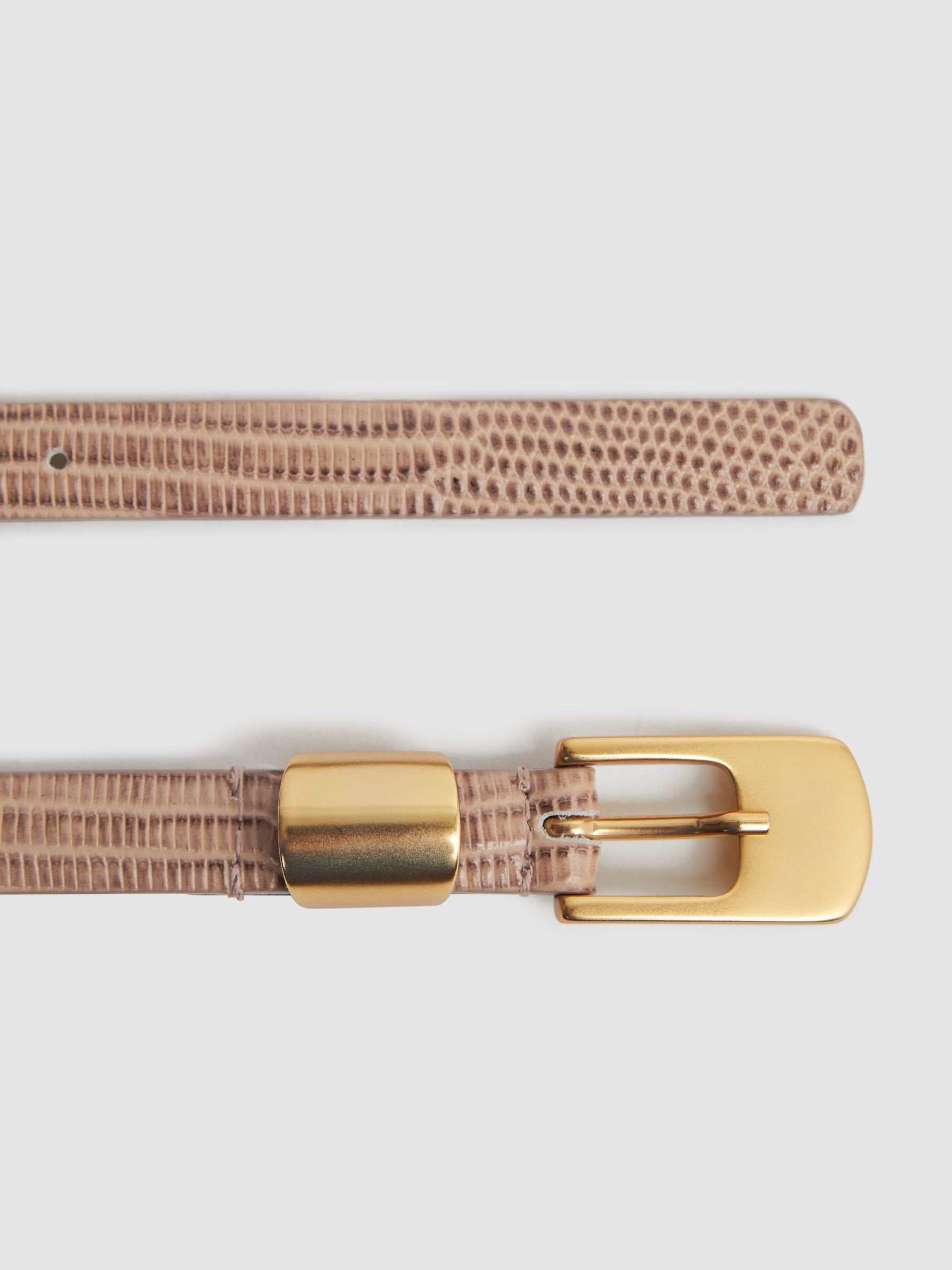 Leather Thin Belt in Blush - Image 3 of 4