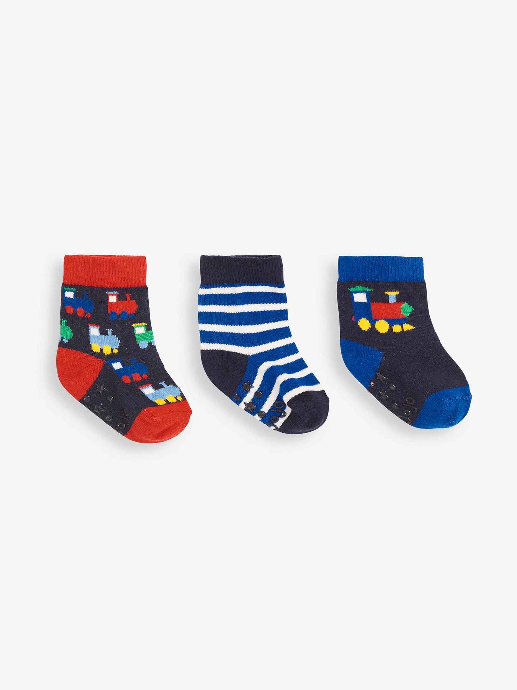 Navy Boys' 3-Pack Navy Train Socks - Image 1 of 1