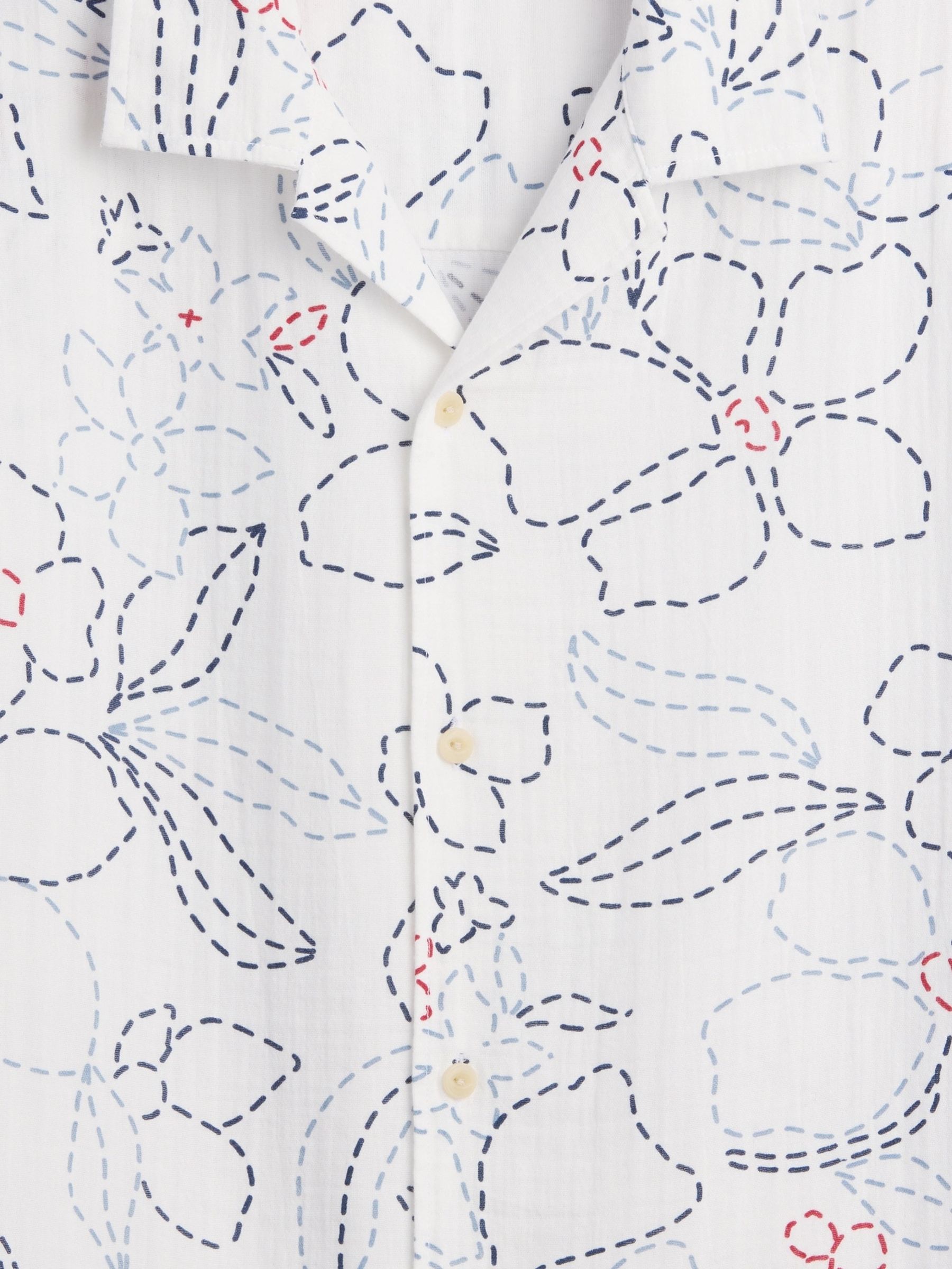 White Gauze Boxy Holiday Shirt - Image 5 of 5