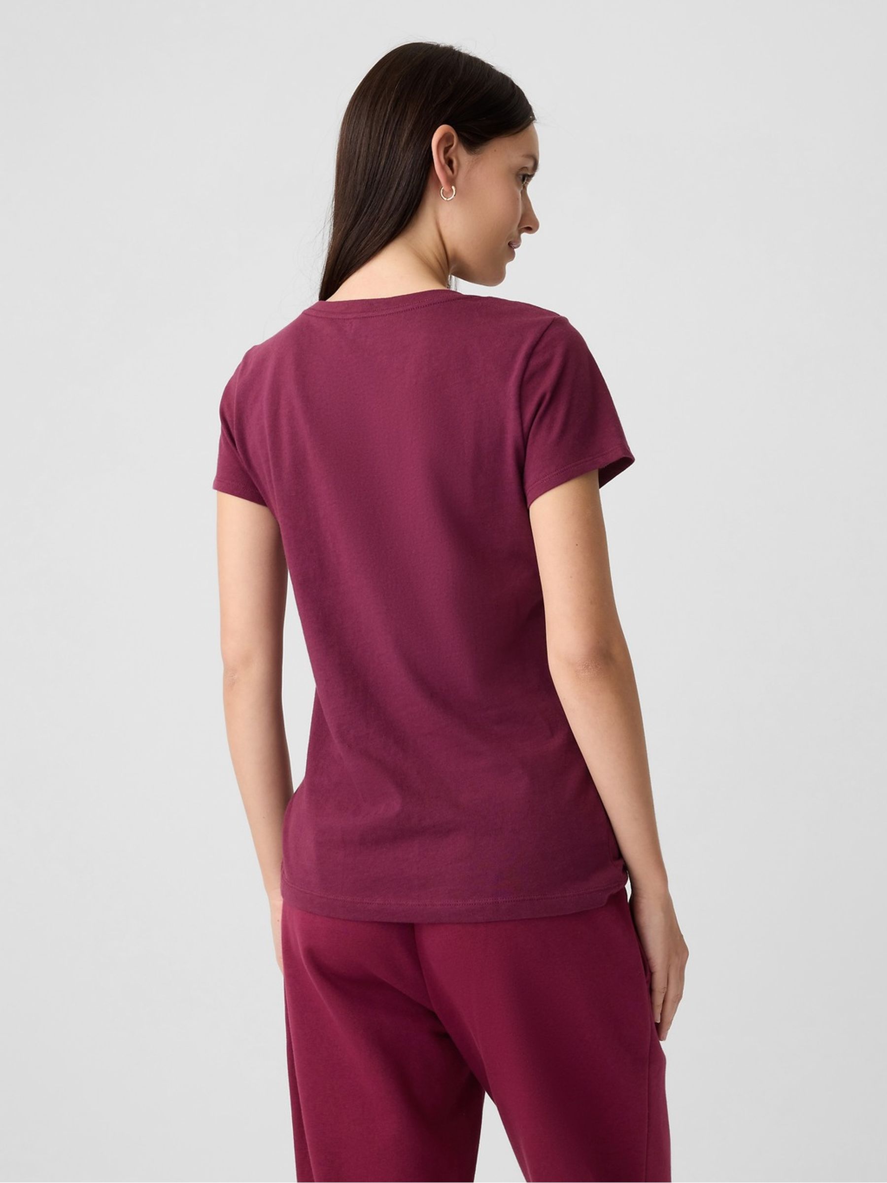 Burgundy/Navy Logo Short Sleeve T-Shirt - Image 2 of 4