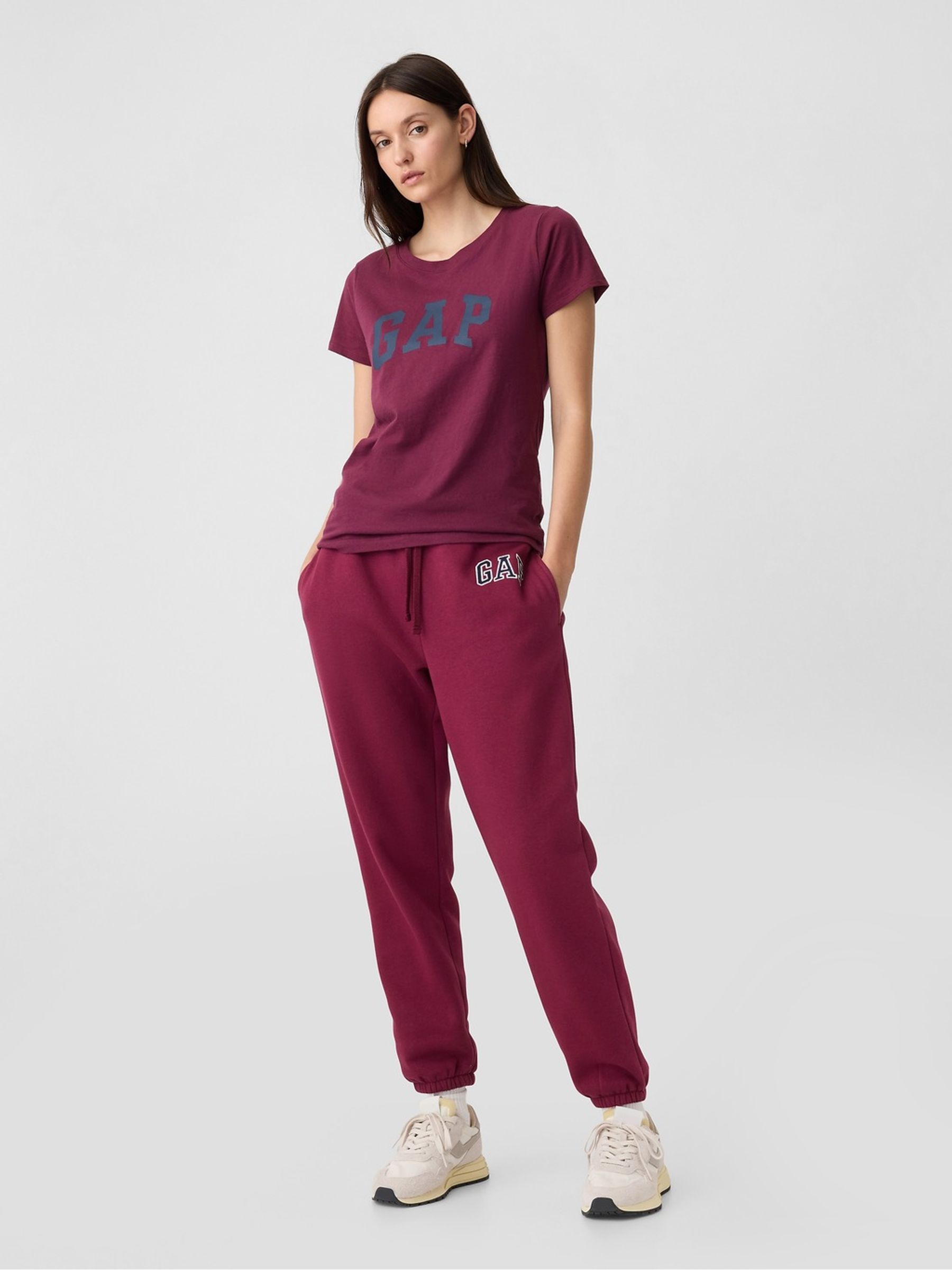 Burgundy/Navy Logo Short Sleeve T-Shirt - Image 3 of 4