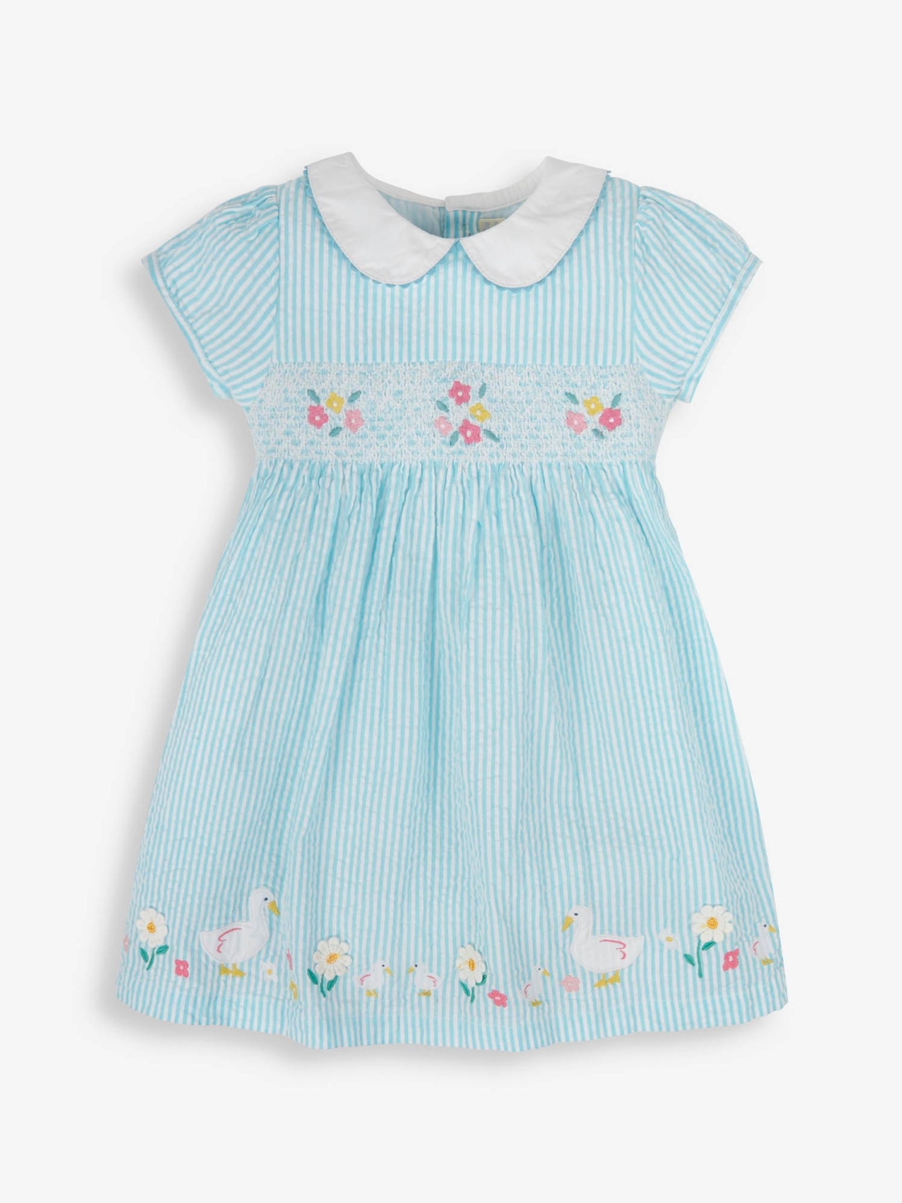 Duck Egg Duck Appliqué Smocked Dress - Image 1 of 5