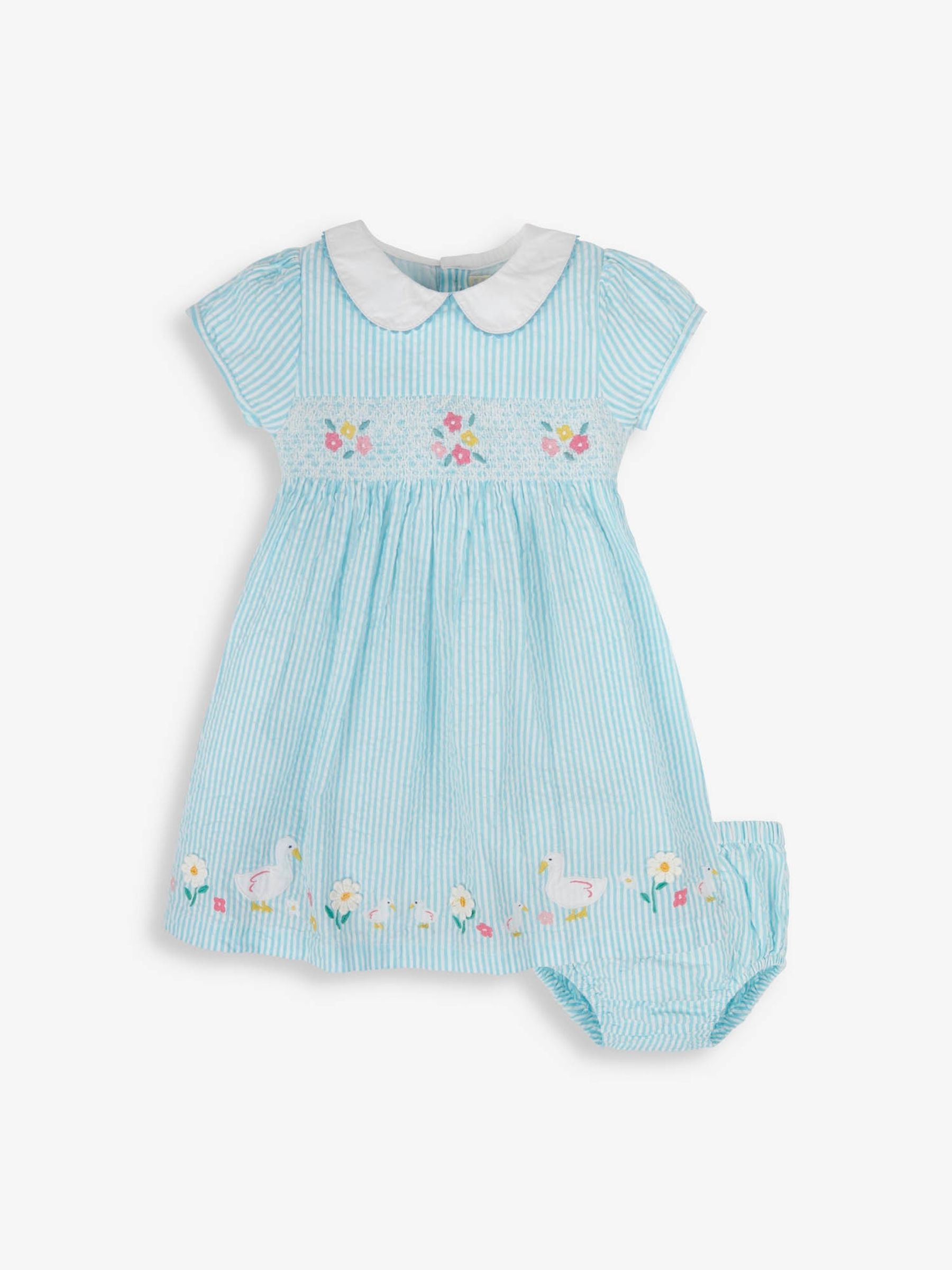 Duck Egg Duck Appliqué Smocked Dress - Image 2 of 5
