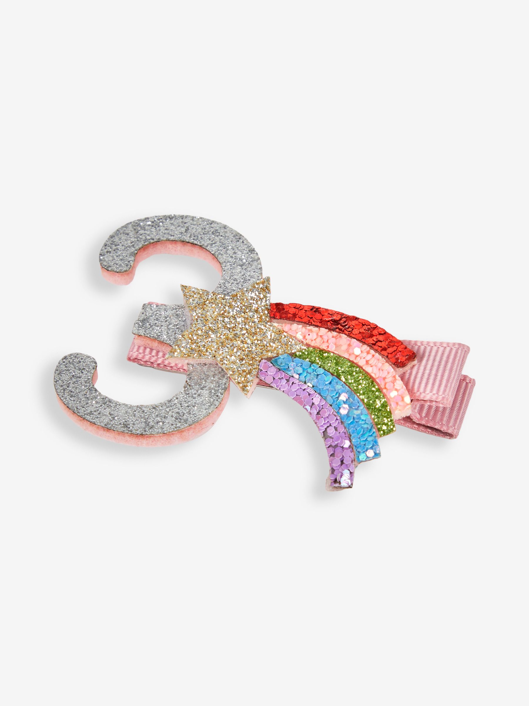 Pink 5th Birthday Glitter Clip - Image 2 of 3