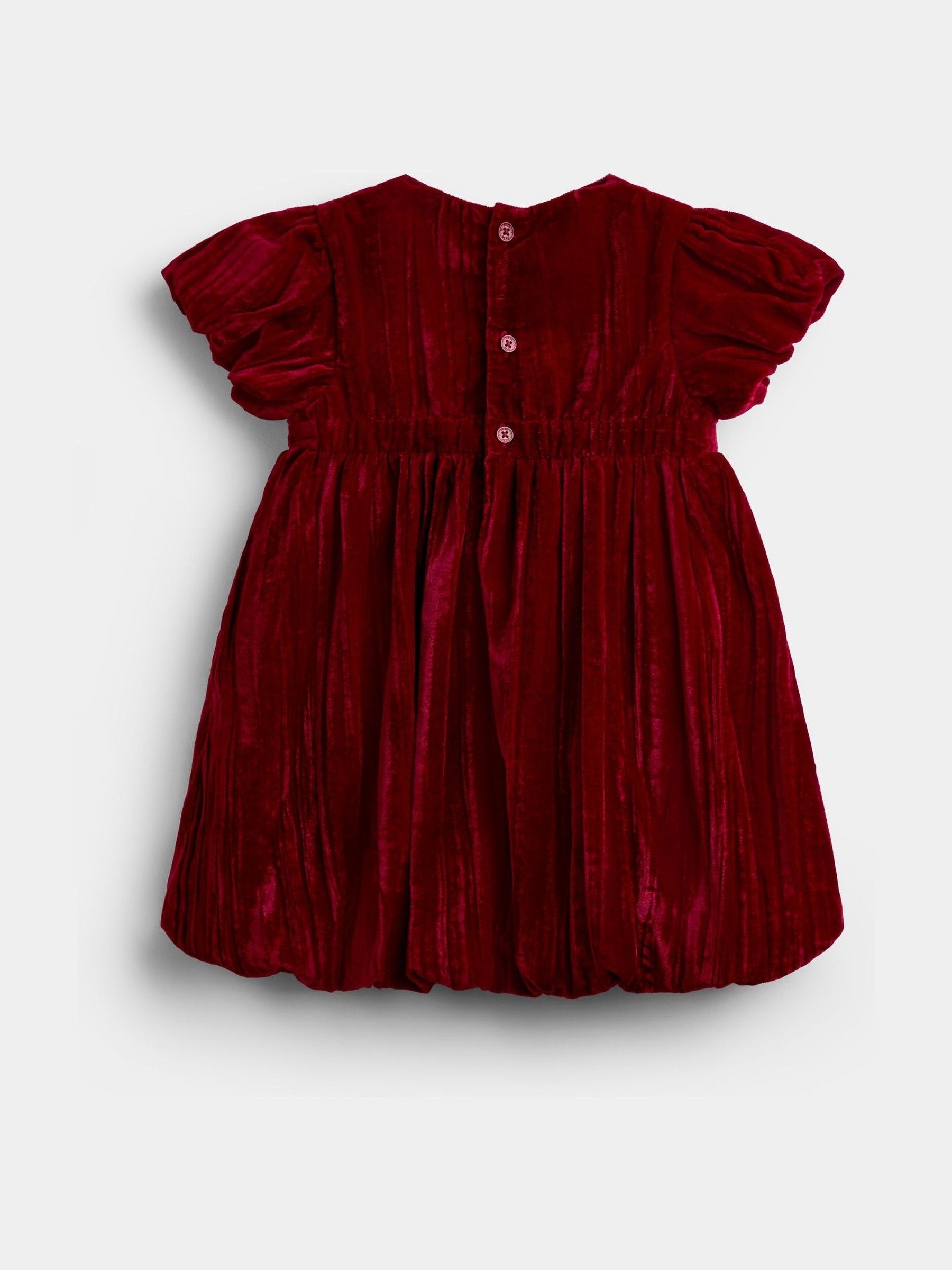 Bright Red Velvet Christmas Dress - Image 2 of 4