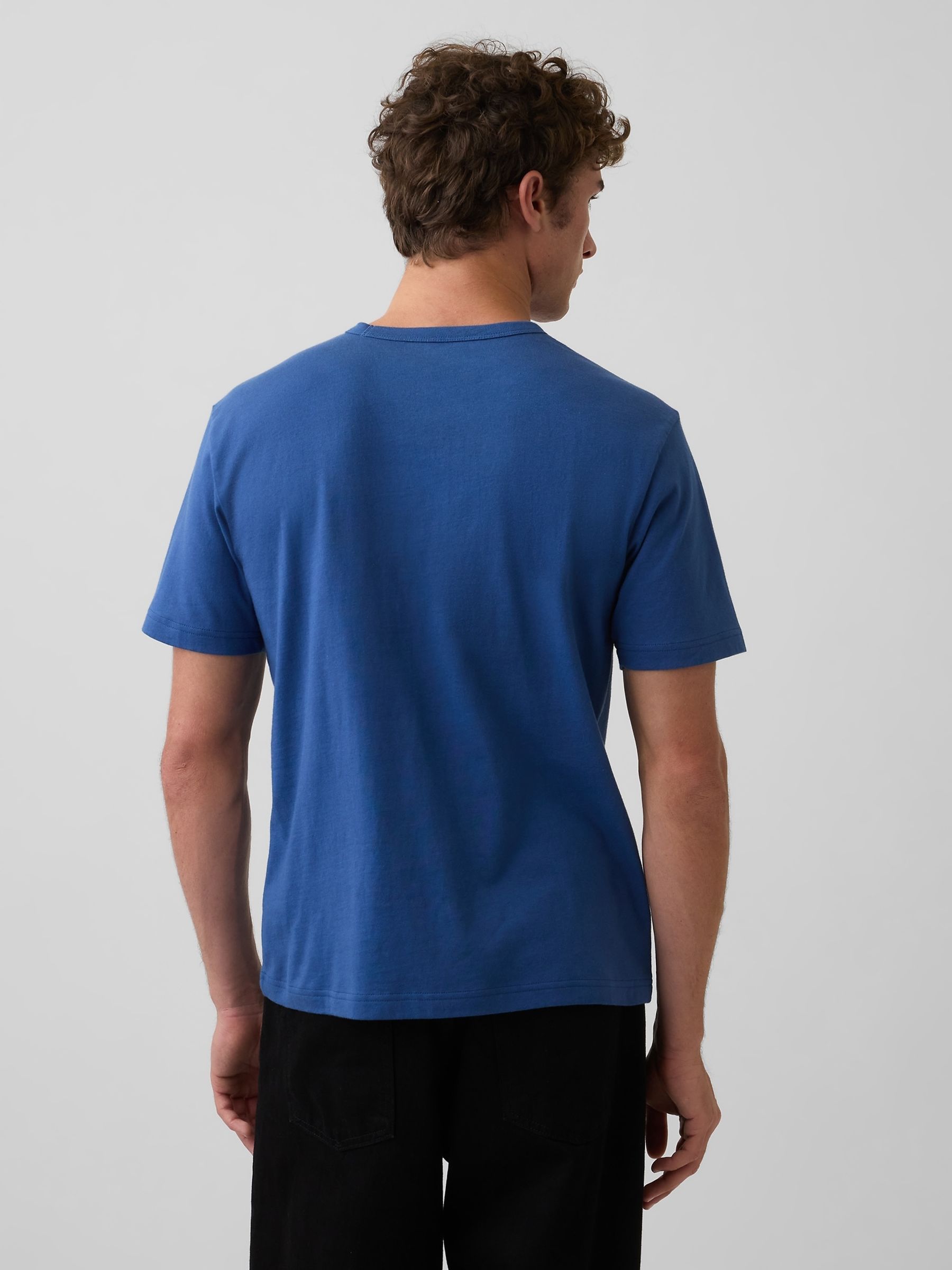 Blue Relaxed Branan Bear Logo Short Sleeve T-Shirt - Image 2 of 4 Blue Relaxed Branan Bear Logo Short Sleeve T-Shirt - Image 2 of 4