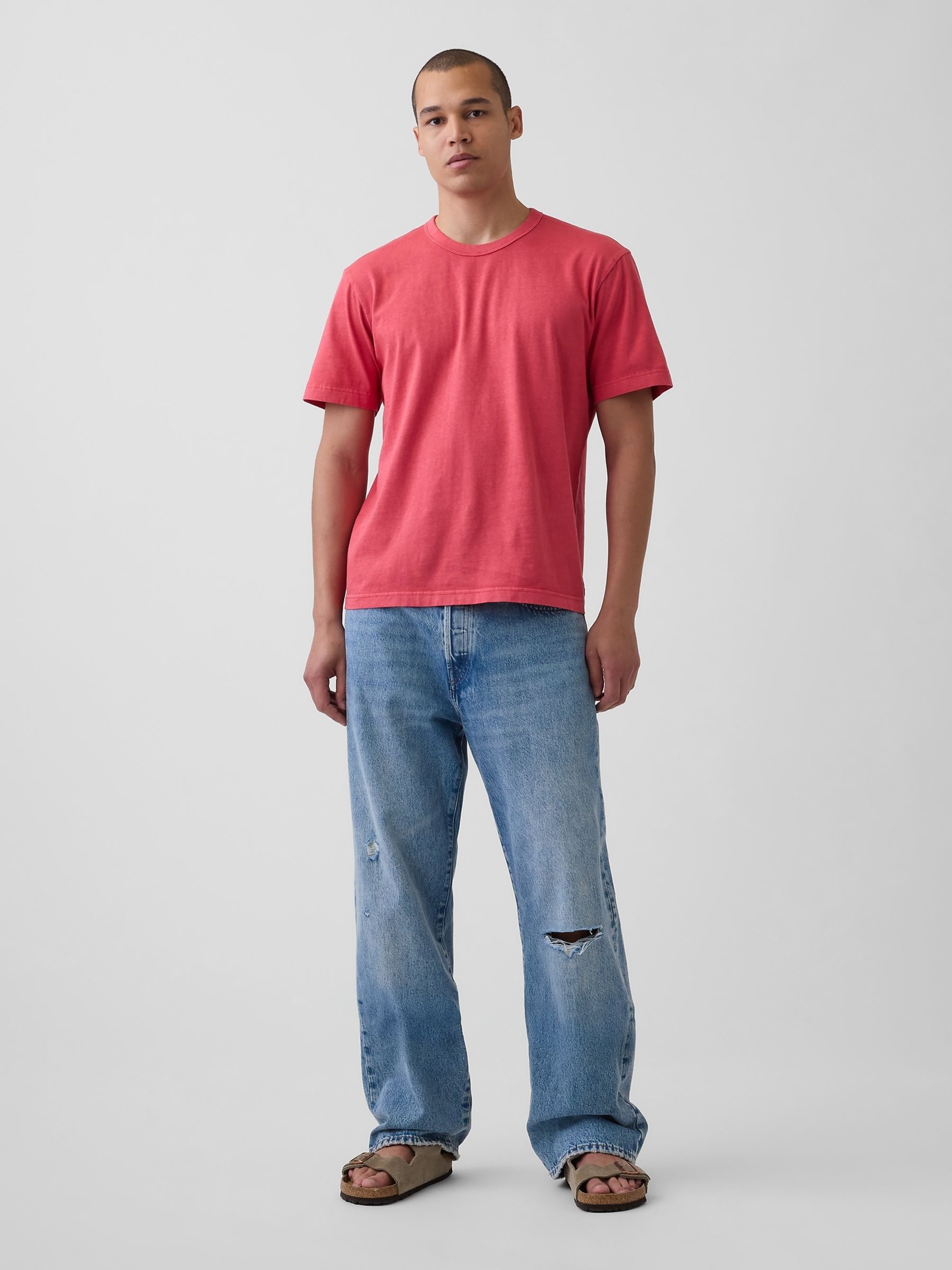 Red Relaxed Short Sleeve T-Shirt - Image 3 of 4