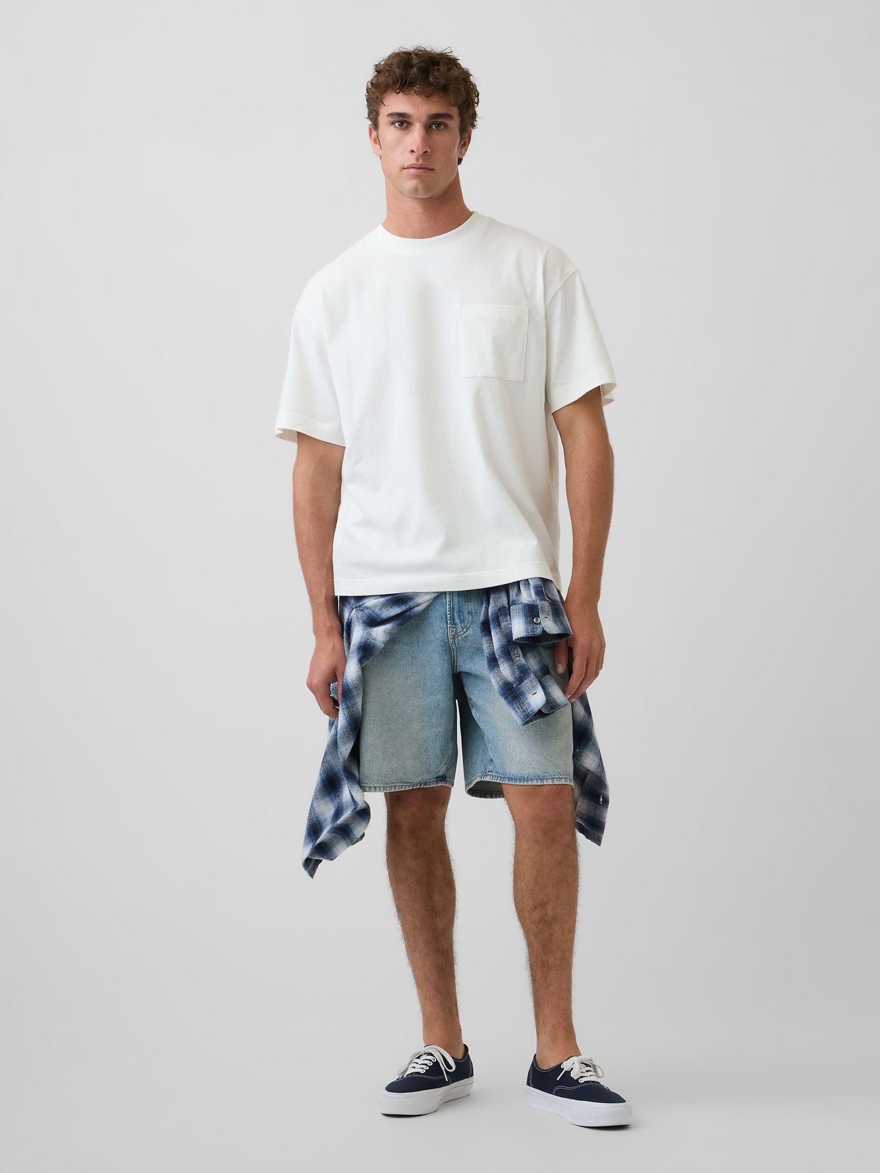 Cream Oversized Boxy Pocket Short Sleeve T-Shirt - Image 3 of 4
