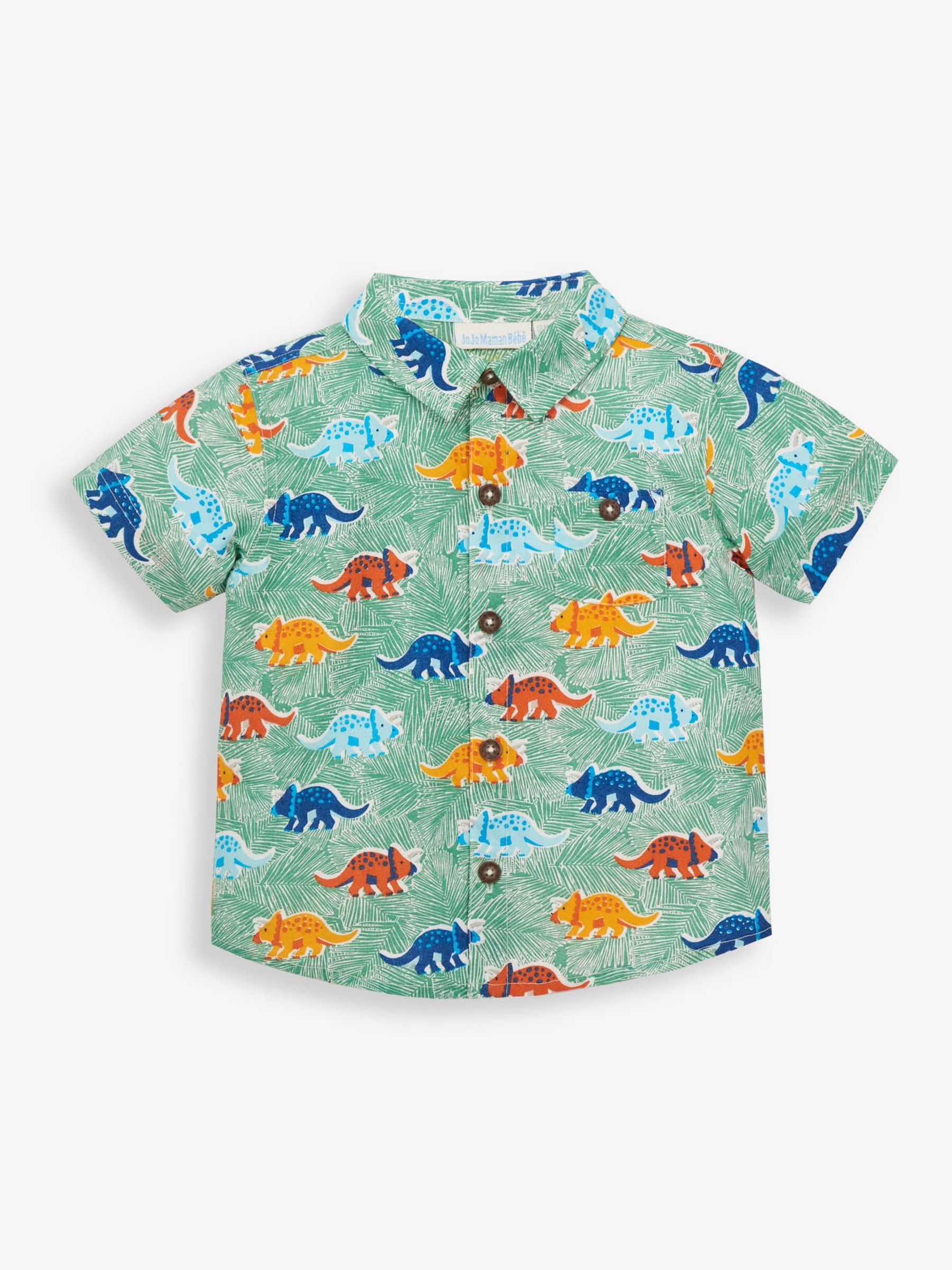 Green Boys' Dinosaur Print Shirt - Image 4 of 5