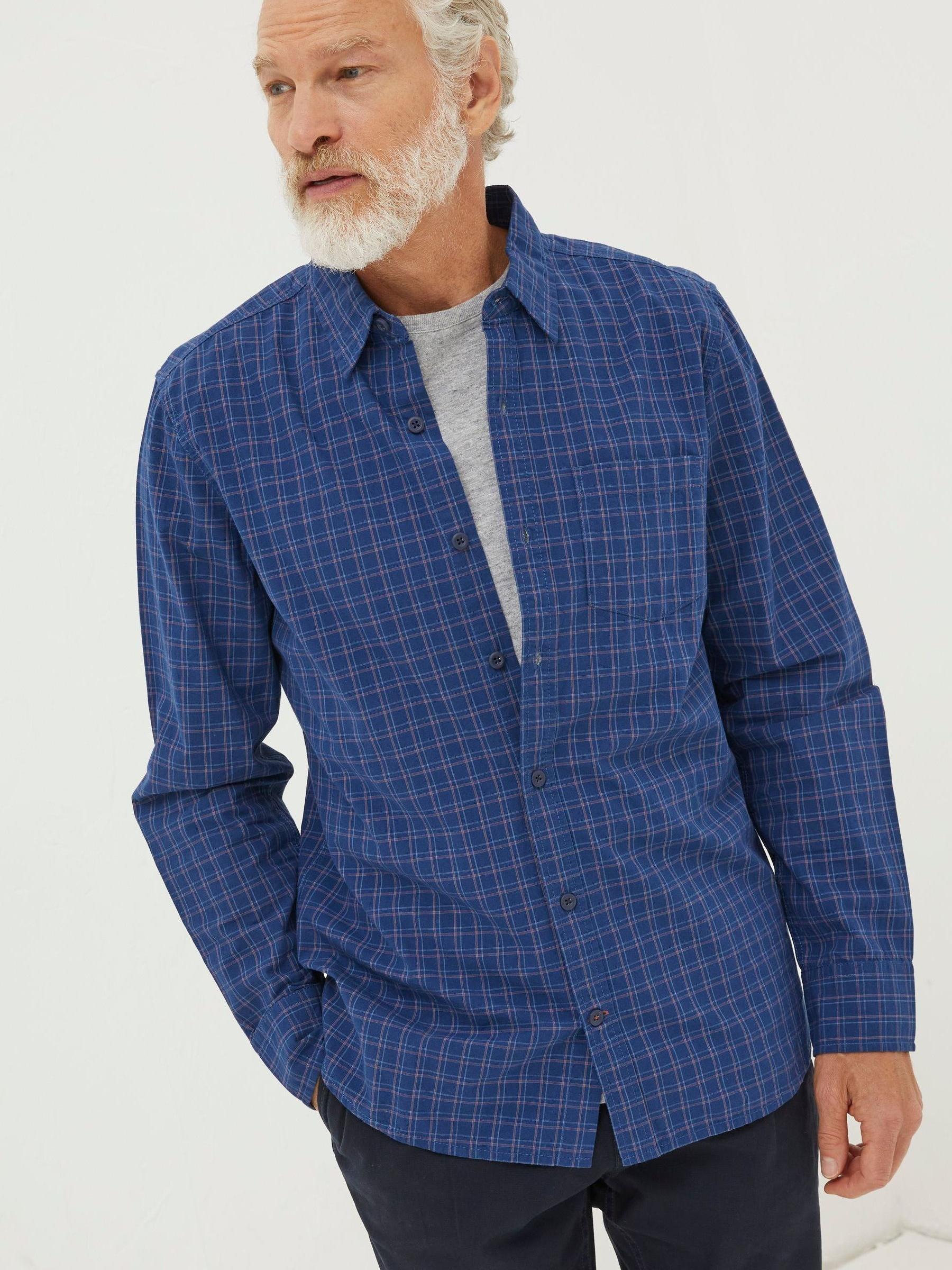Blue Grays Grid Check Shirt - Image 1 of 5