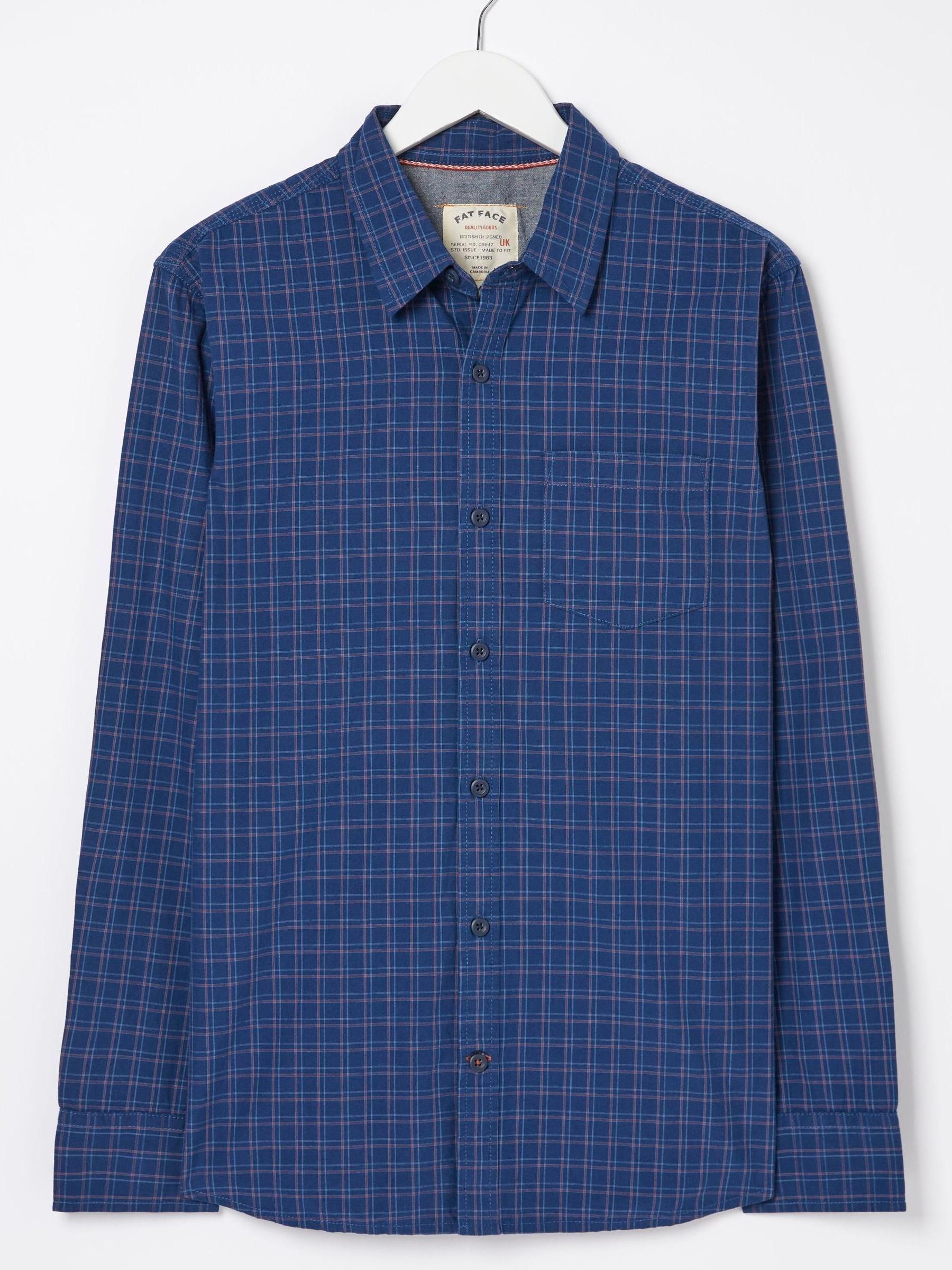 Blue Grays Grid Check Shirt - Image 5 of 5