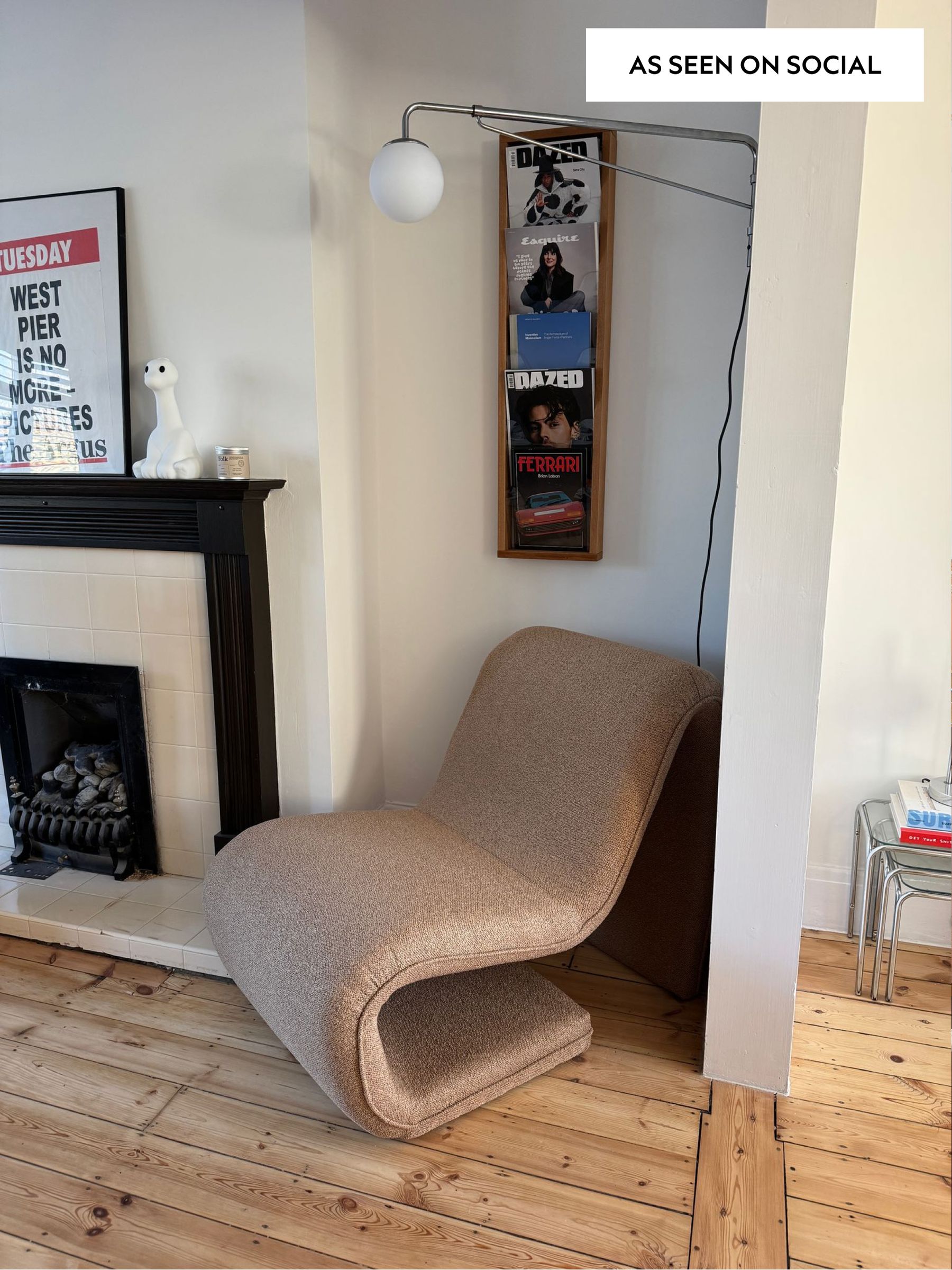 Wexler Chair in Caramel Natural Pax Boucle - Image 7 of 7