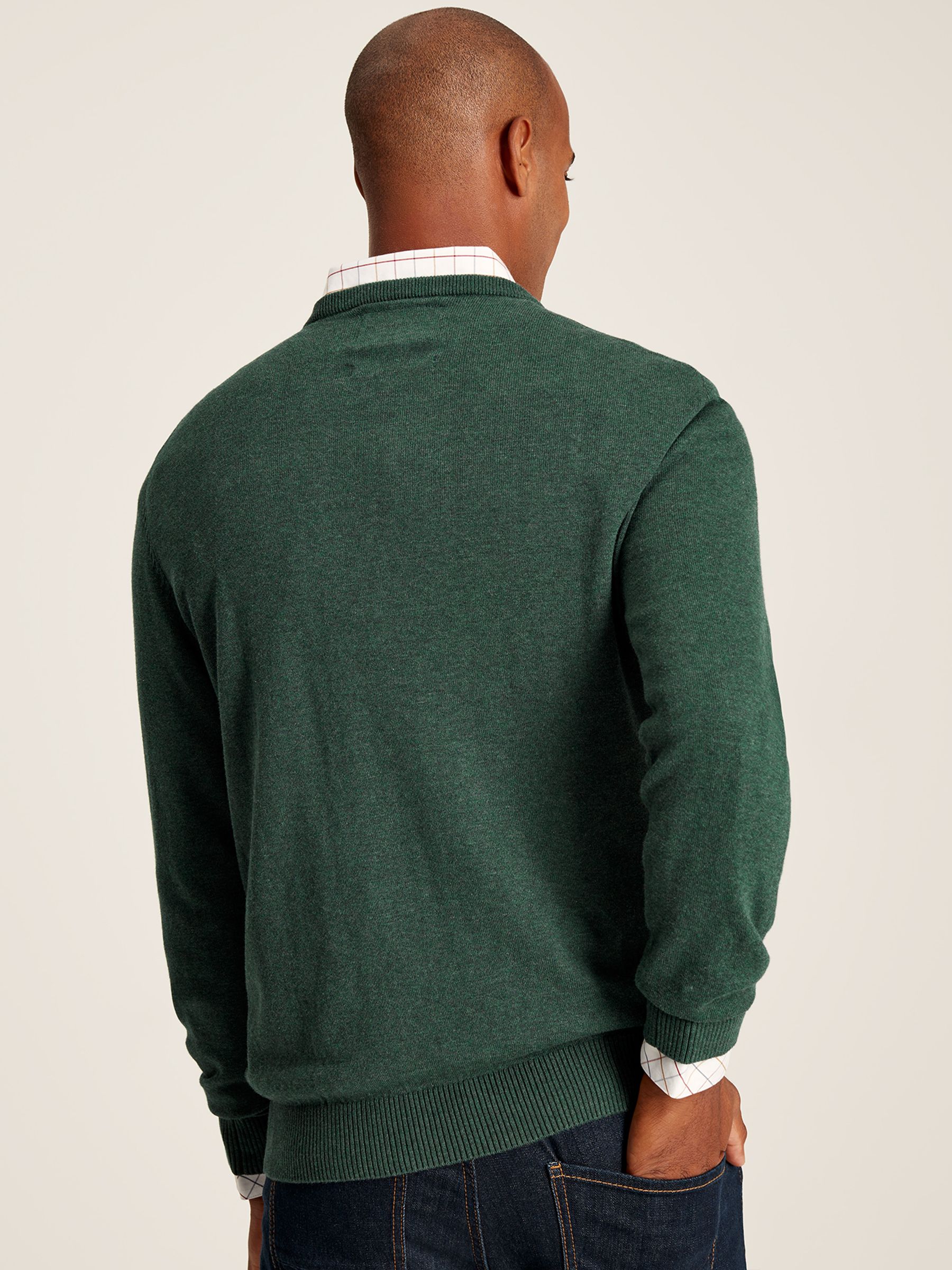 Jarvis Green Cotton Crew Neck Jumper - Image 2 of 6