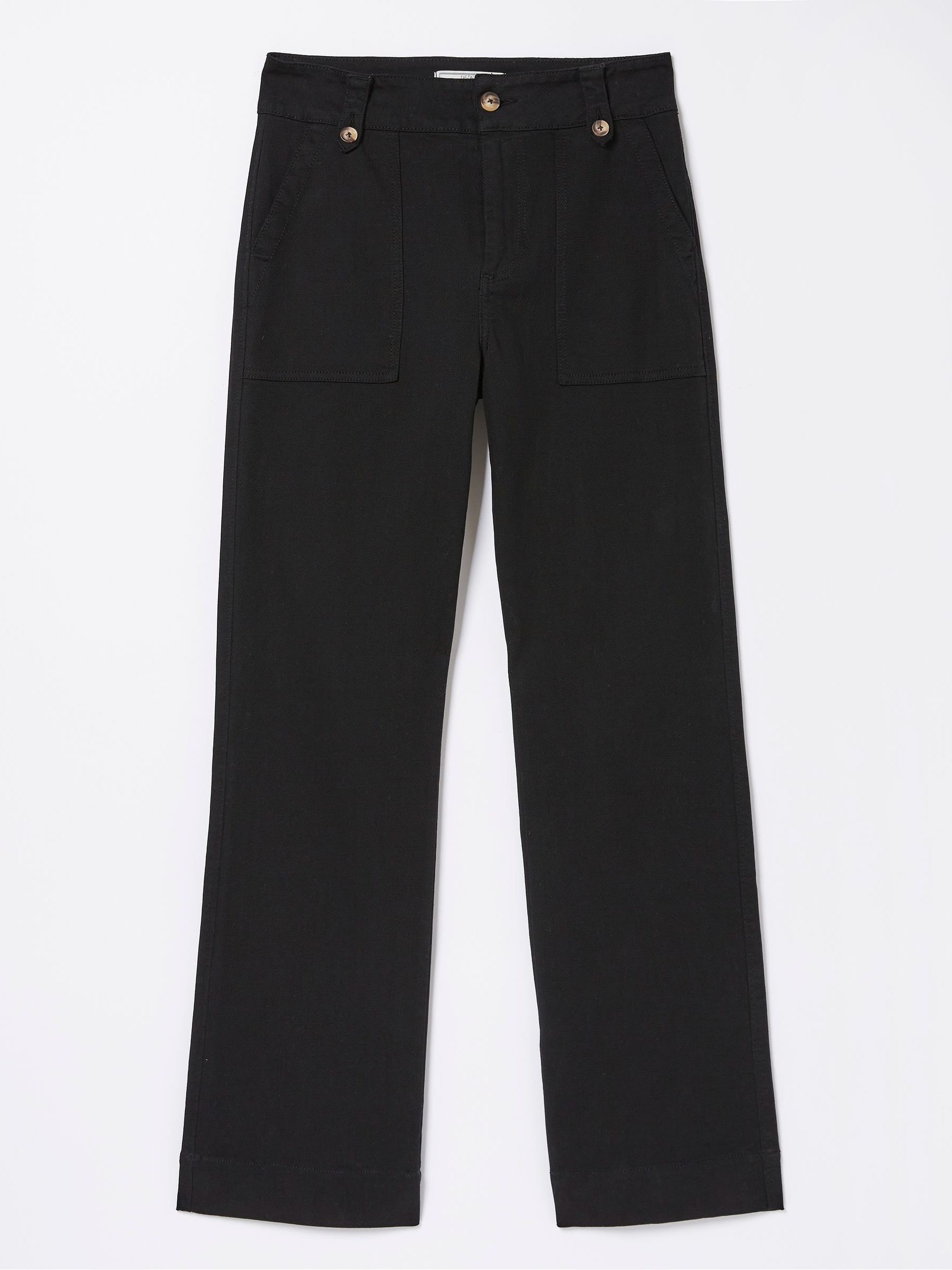 Black Canvas Ripley Wide Leg Trousers - Image 4 of 4