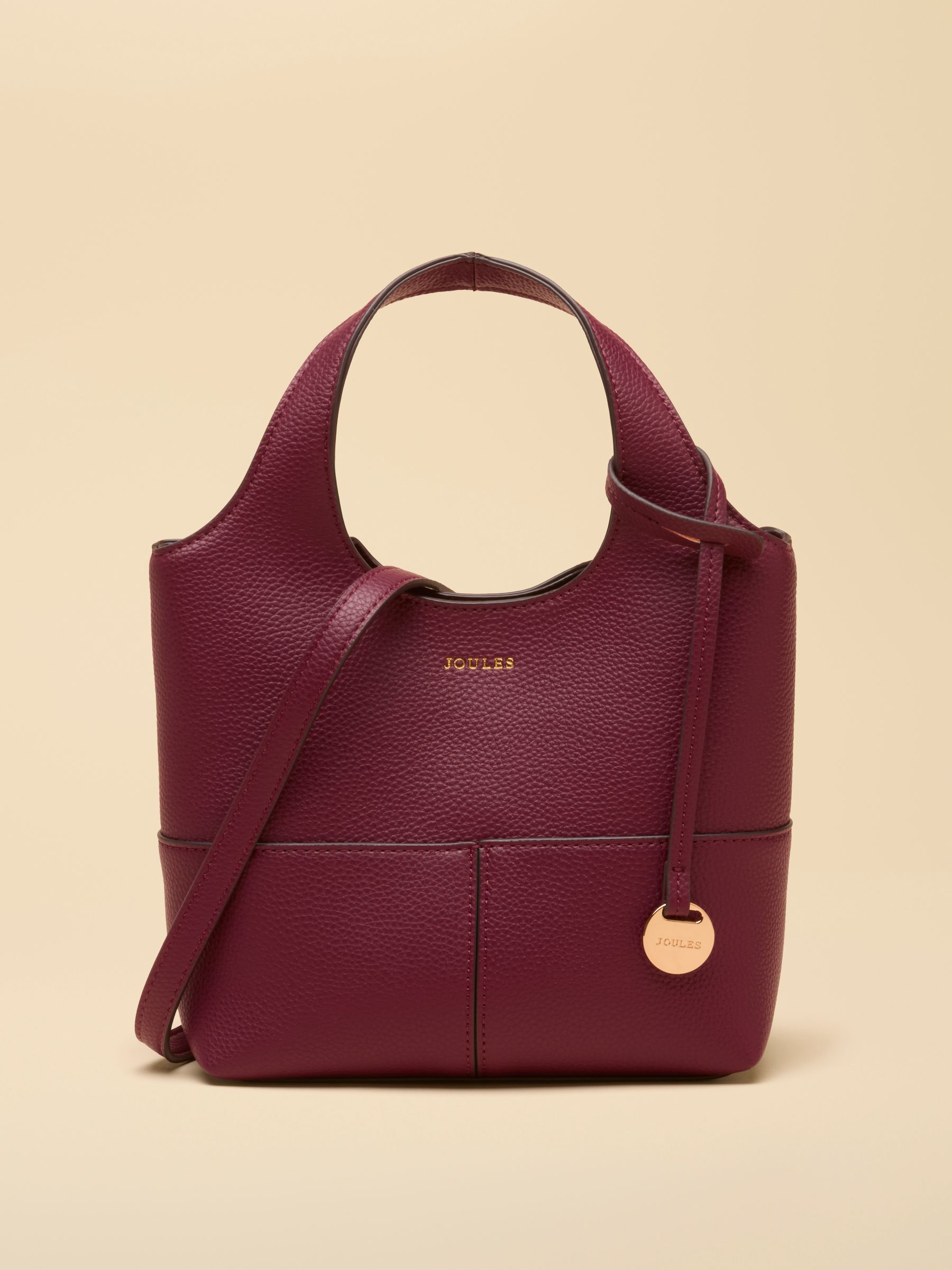 Crossbody Berry Red Tophandle Tote Bag - Image 4 of 8