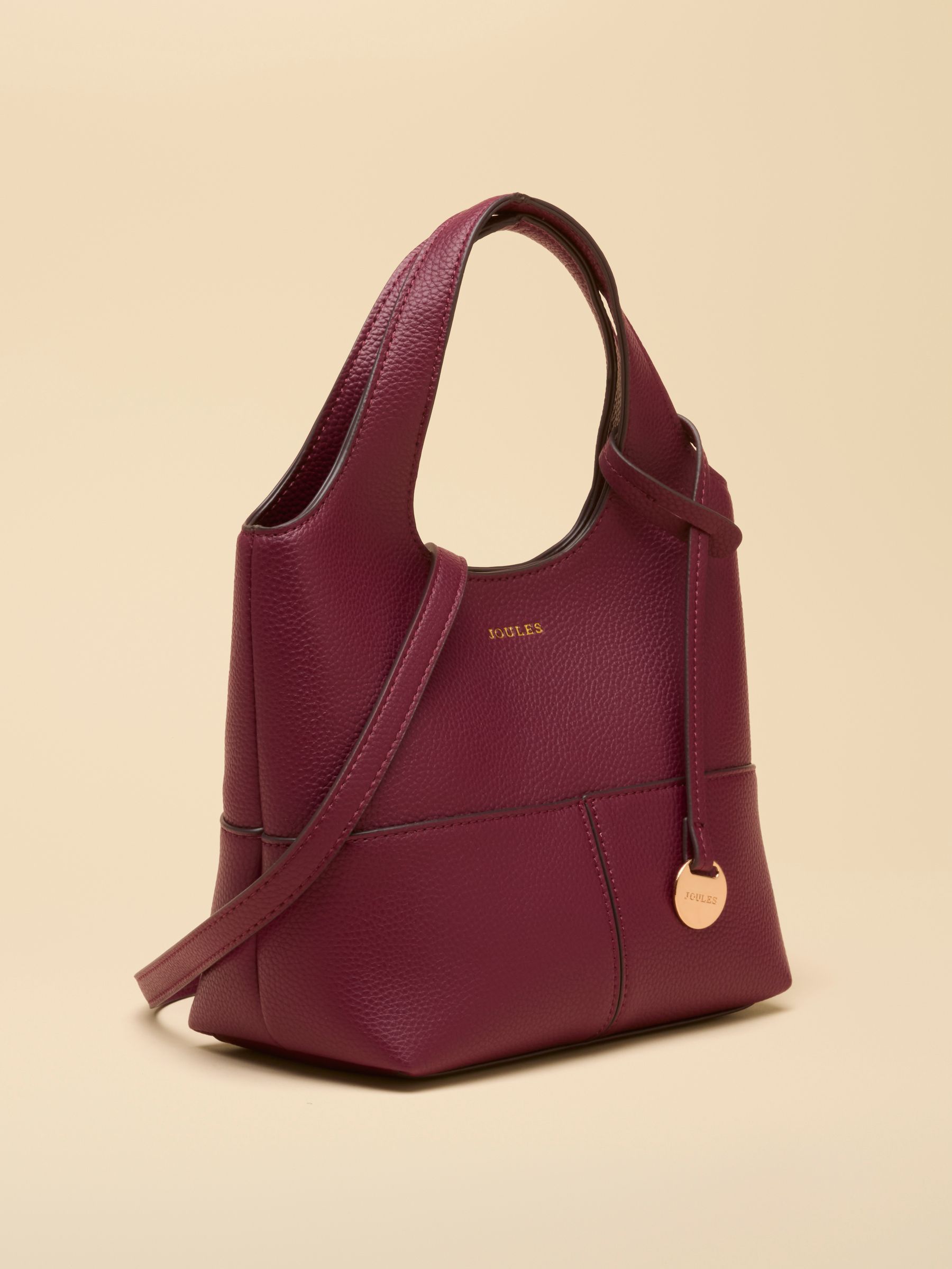 Crossbody Berry Red Tophandle Tote Bag - Image 5 of 8
