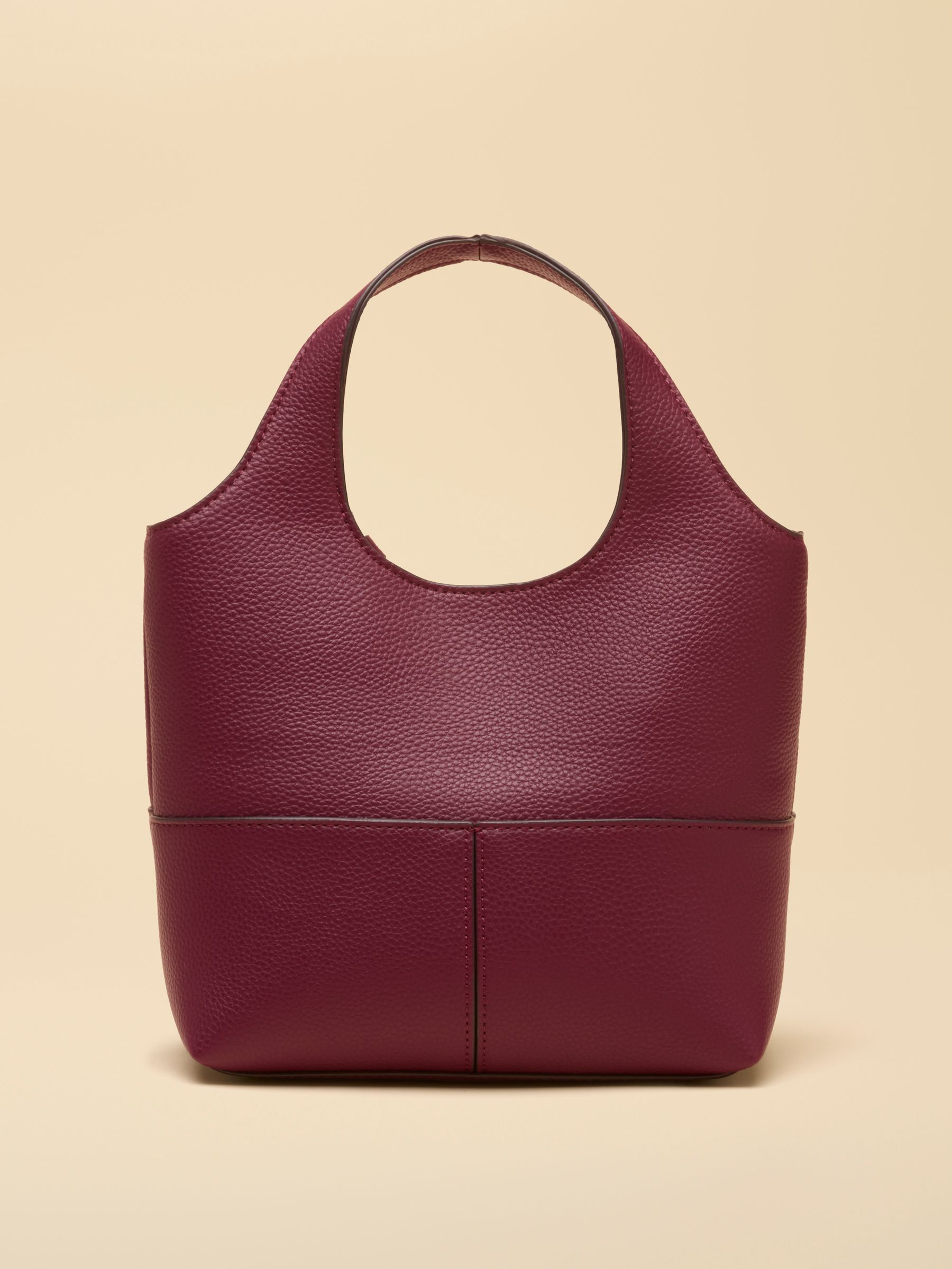 Crossbody Berry Red Tophandle Tote Bag - Image 6 of 8