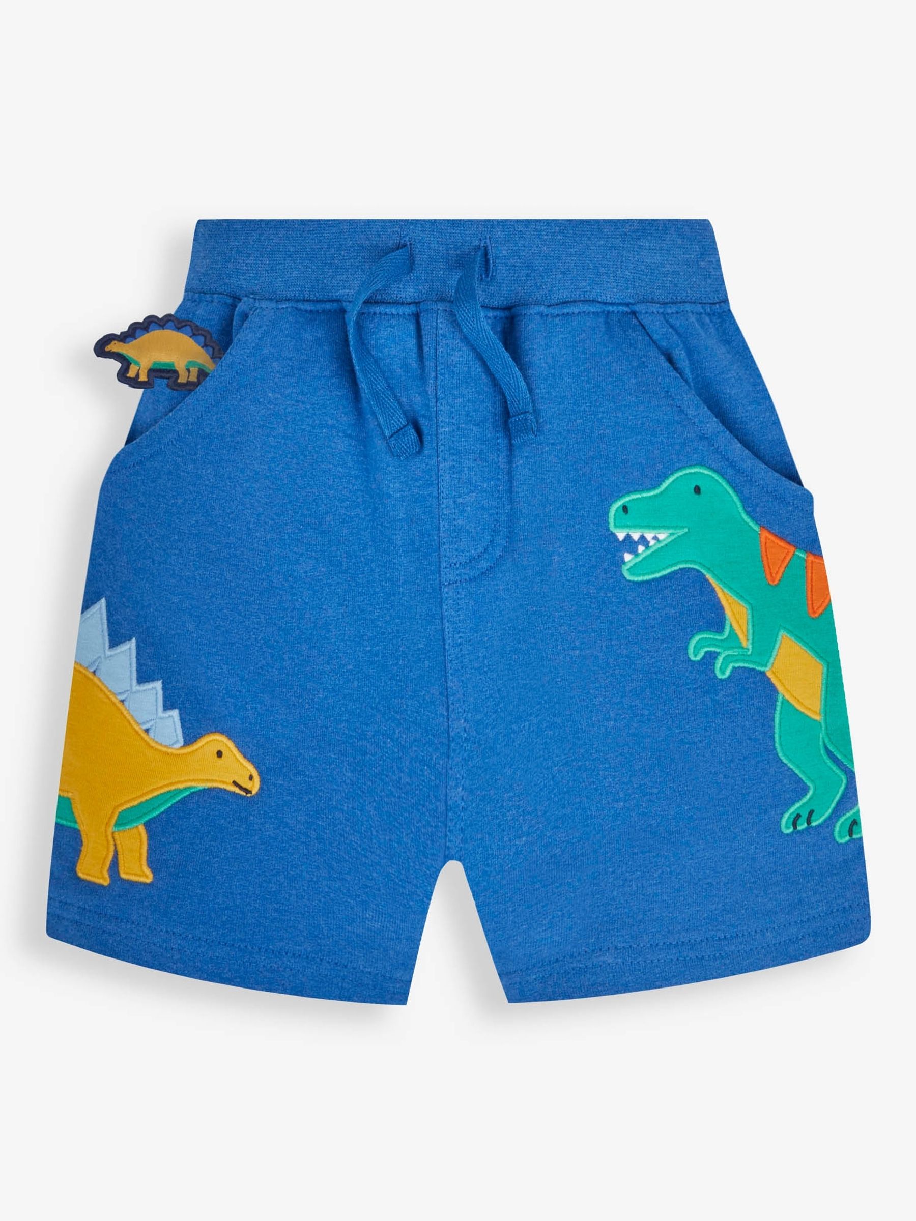Cobalt Dino Appliqué With Pet In Pockets Shorts - Image 1 of 3