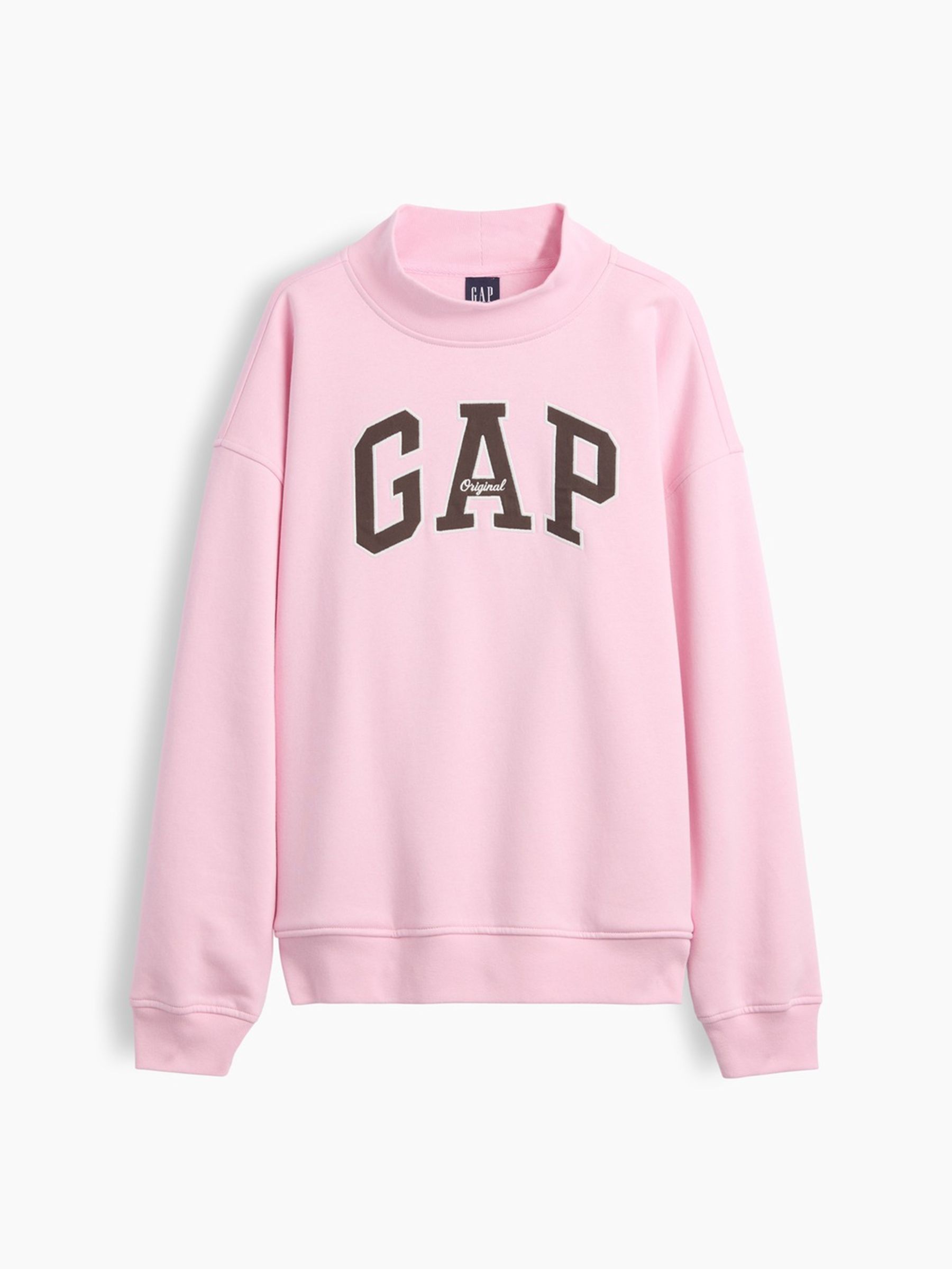 Pink VintageSoft Oversized Mock Neck Logo Sweatshirt - Image 4 of 5