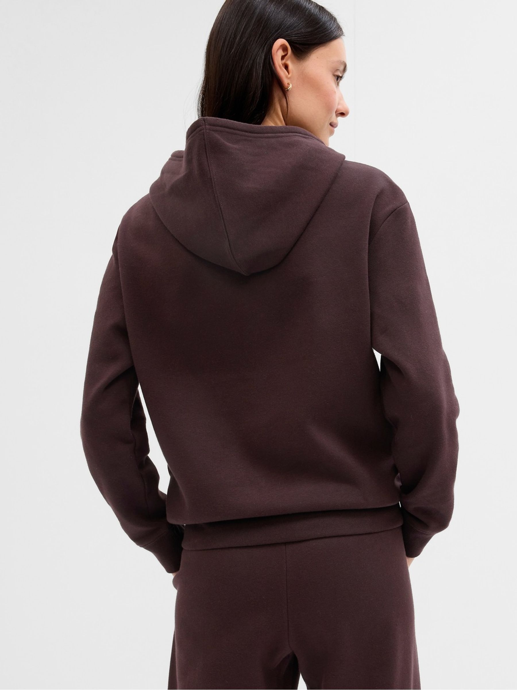Brown/Pink Relaxed Logo Hoodie - Image 2 of 2 Brown/Pink Relaxed Logo Hoodie - Image 2 of 2