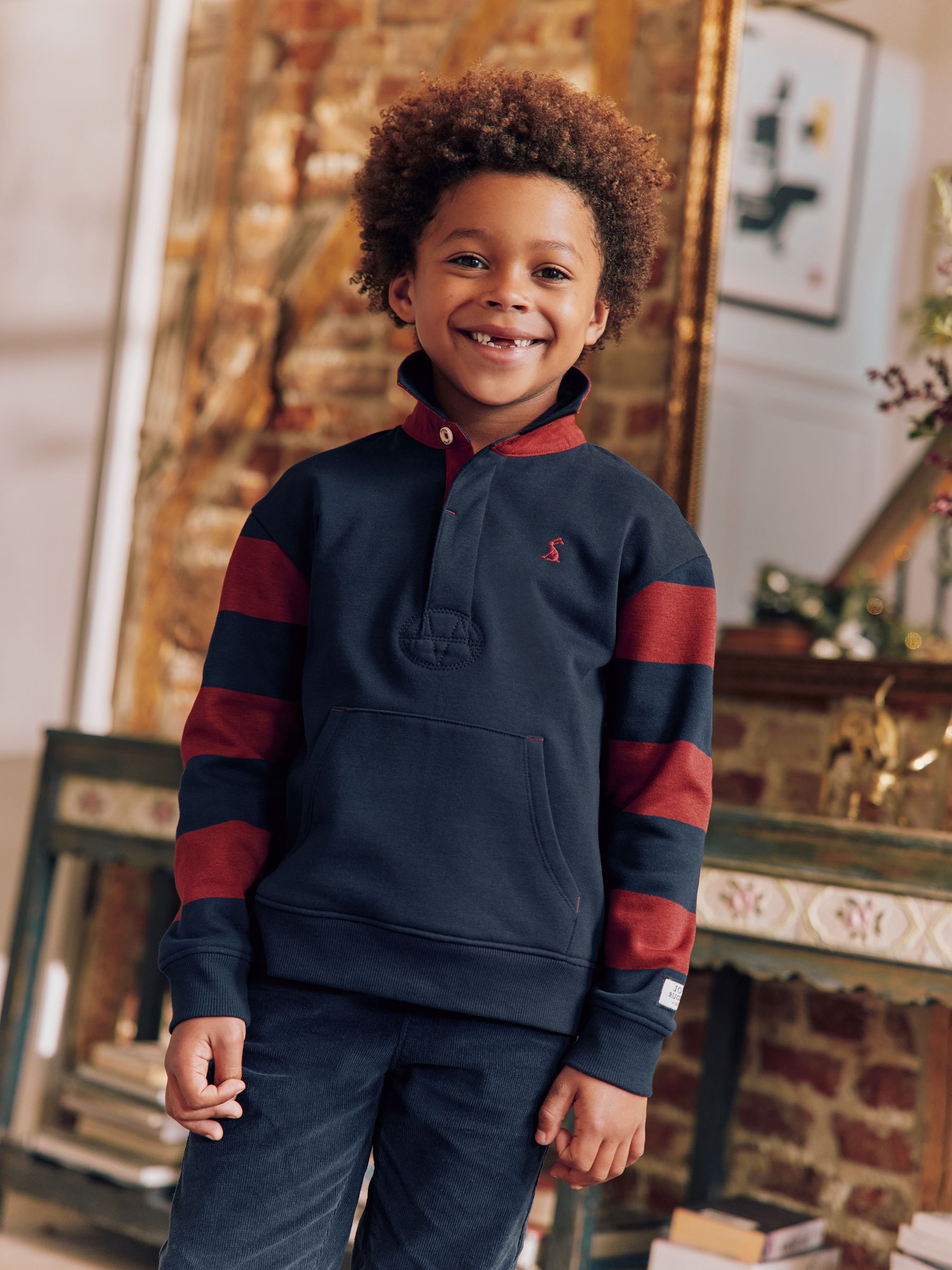 Try Navy Blue Rugby Sweatshirt - Image 1 of 8