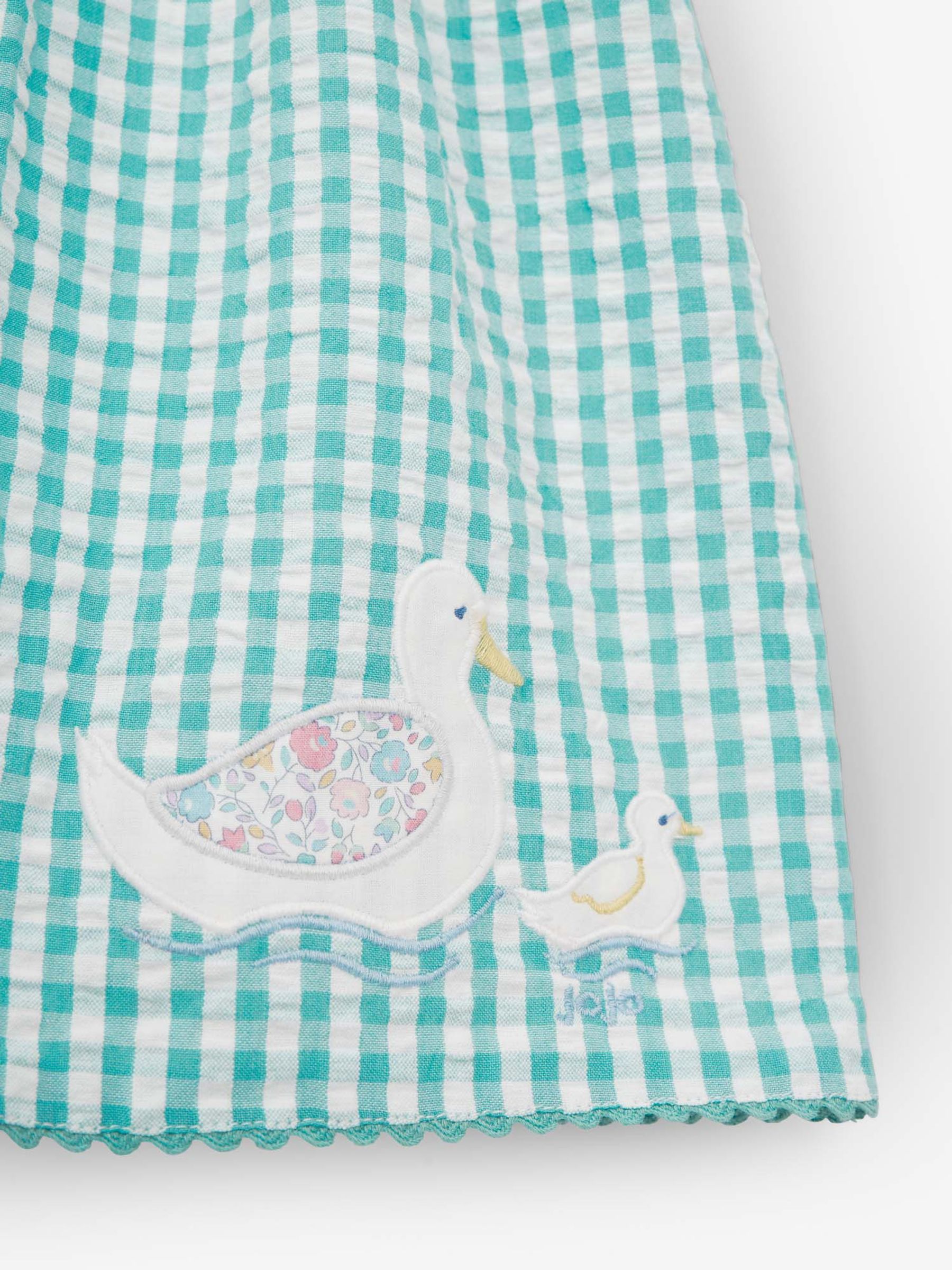 Duck Egg Girls' Duck Appliqué Gingham Dress - Image 4 of 4