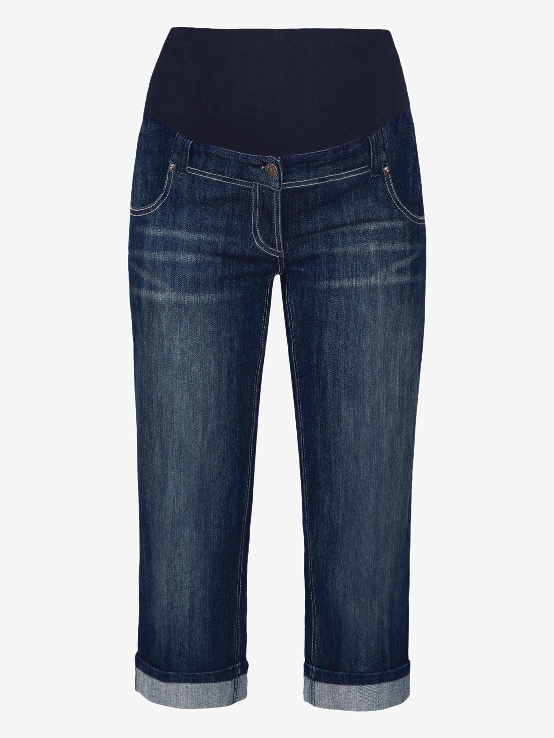 Indigo Mid Wash Cropped Maternity Turn-Ups - Image 4 of 5