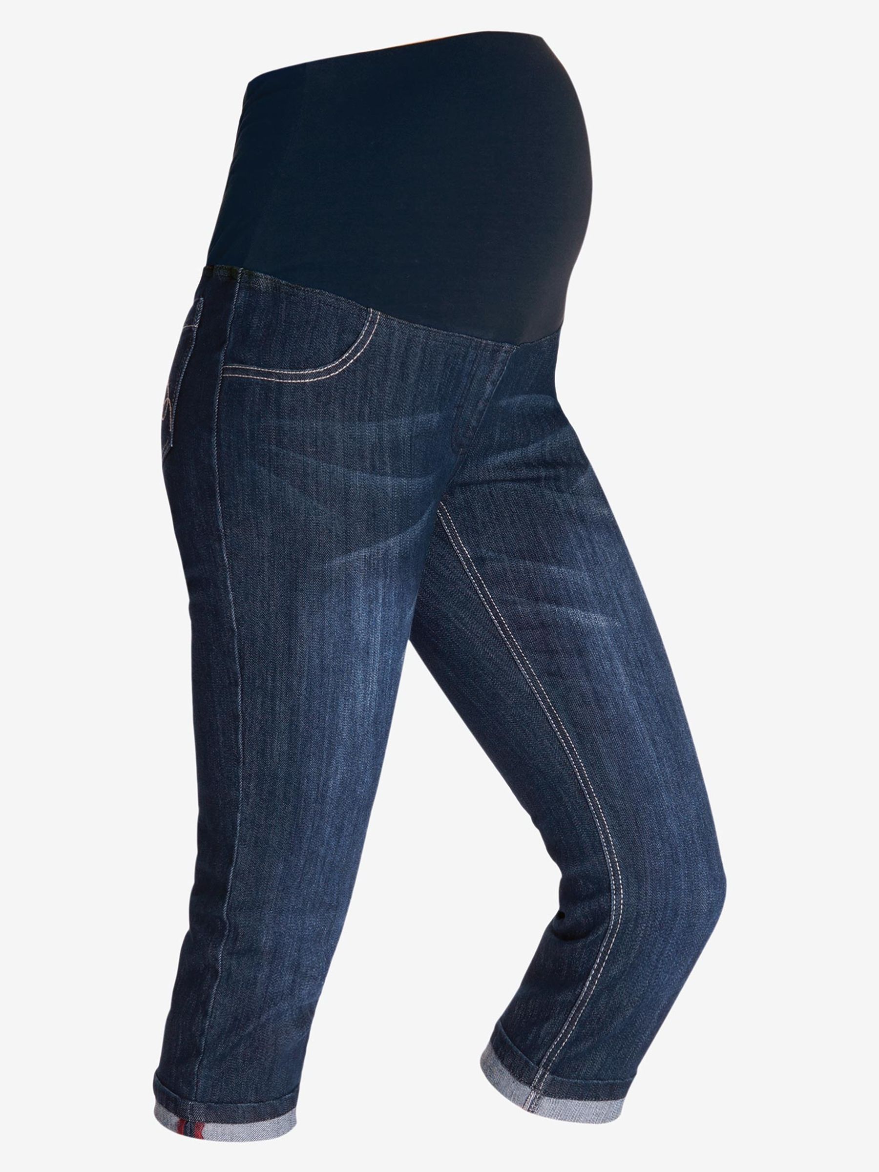Indigo Mid Wash Cropped Maternity Turn-Ups - Image 5 of 5