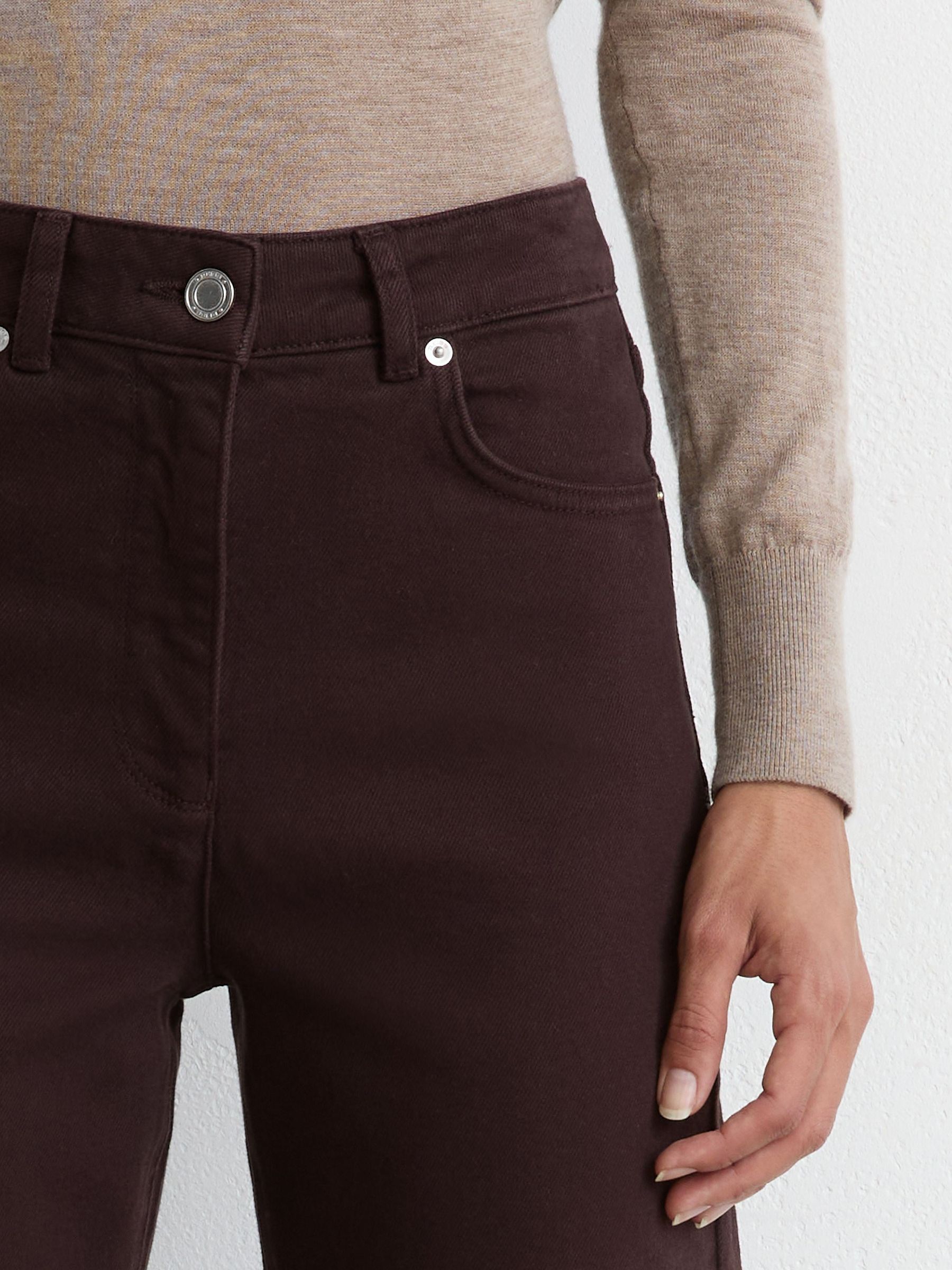 Petite Mid-Rise Straight-Leg Jeans in Grape - Image 4 of 7